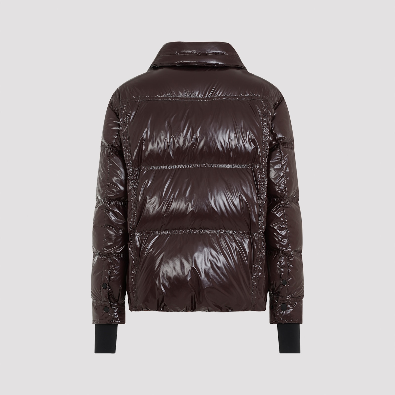 Moncler Brown Tecka Short Down Jacket In Brown
