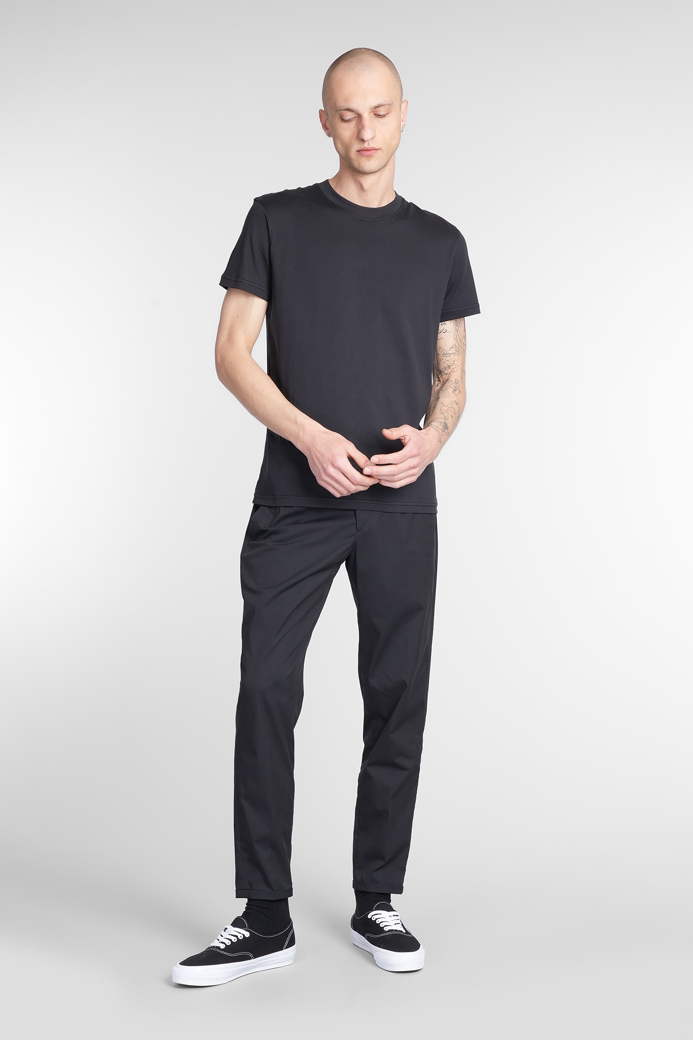 Pt Torino 01cd T-shirt In Black Cotton In Black