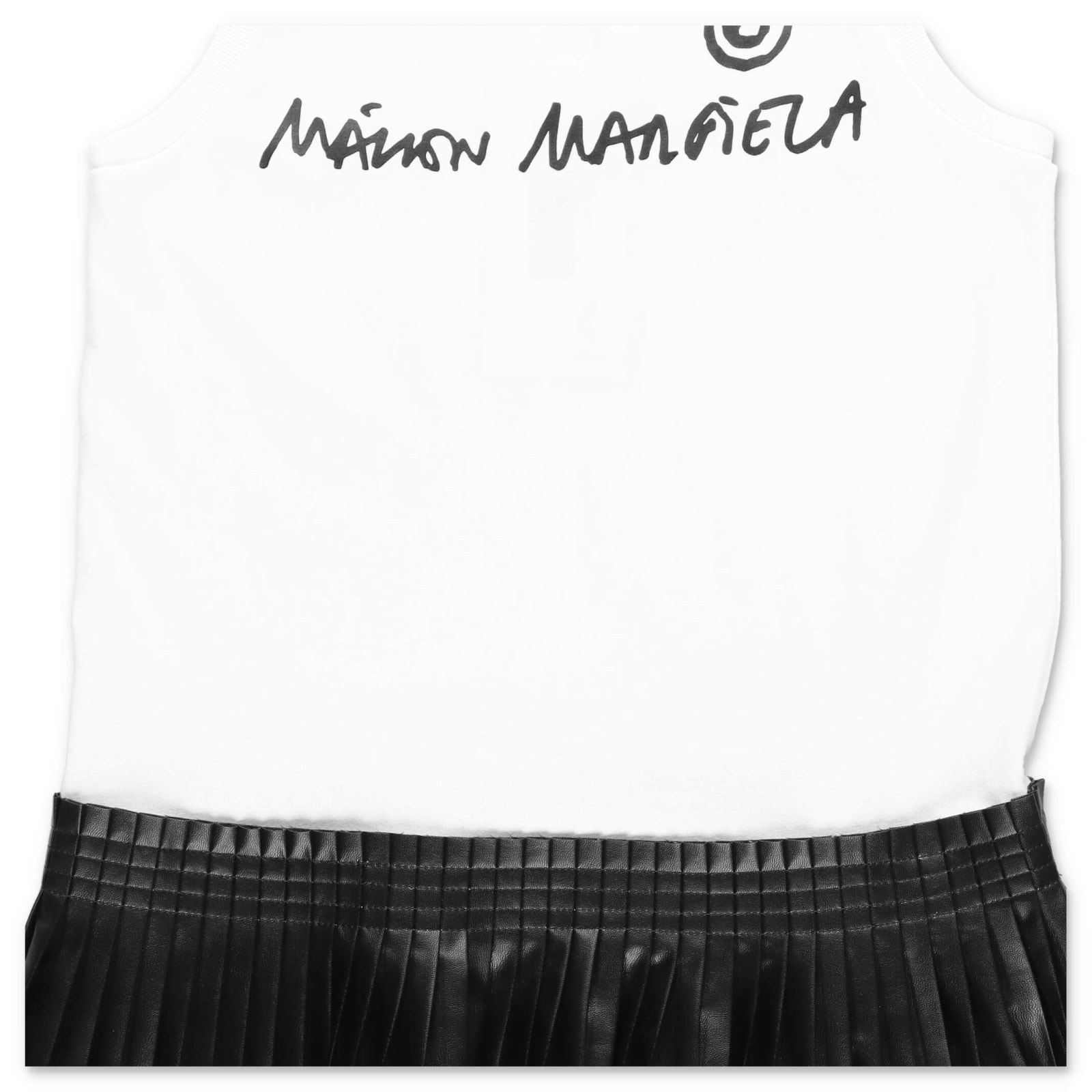 Shop Maison Margiela Abito Con Pannelli A Contrasto In White