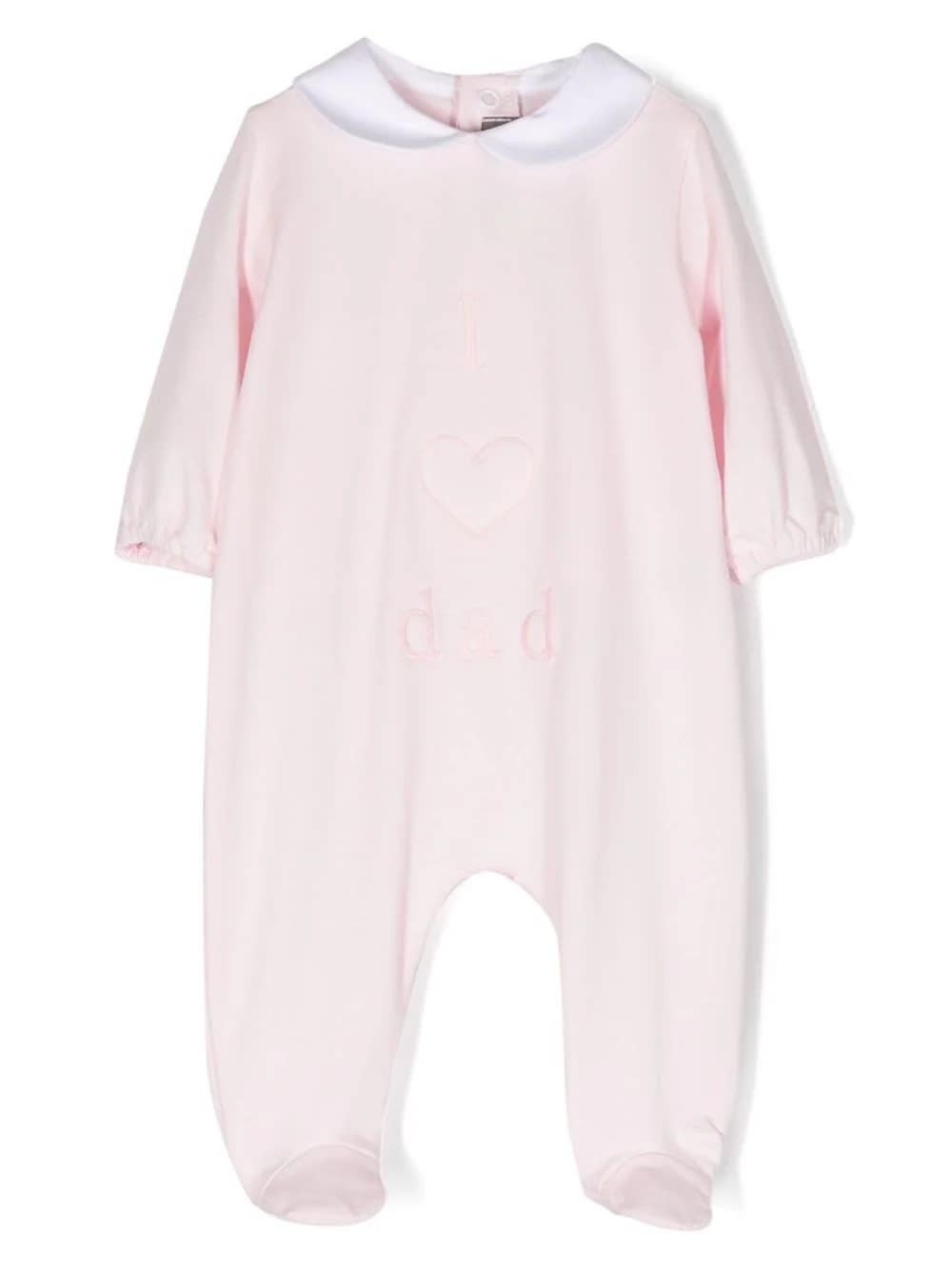 Shop Little Bear Onesie With Embroidery In Pink