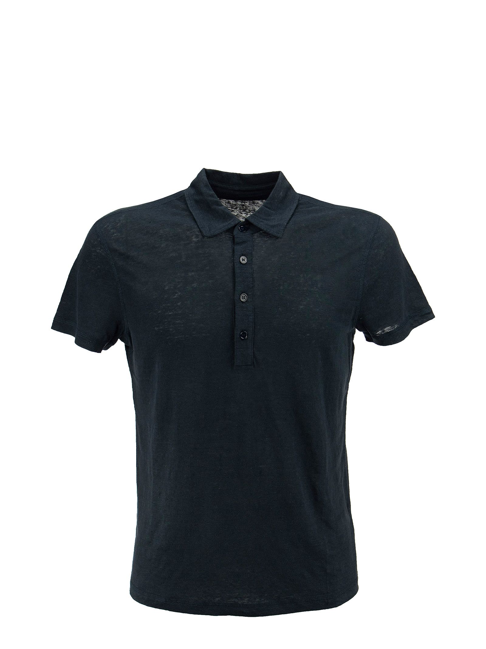 MAJESTIC LINEN POLO SHIRT WITH SHORT SLEEVES,M011 HPO009 003