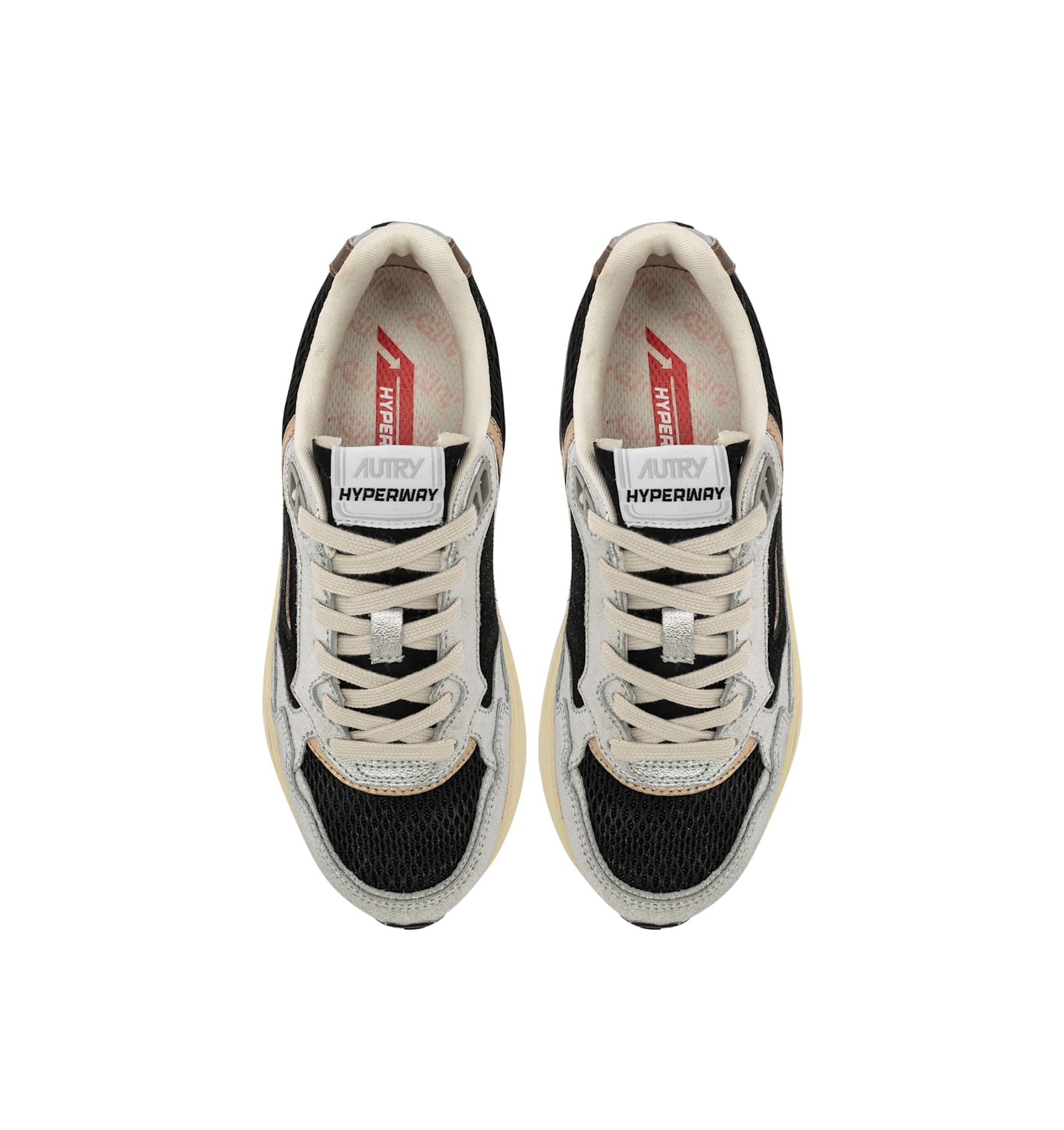 Autry Hyperway Low Mlea Su Mesh Silv Blk Sneakers In Multi