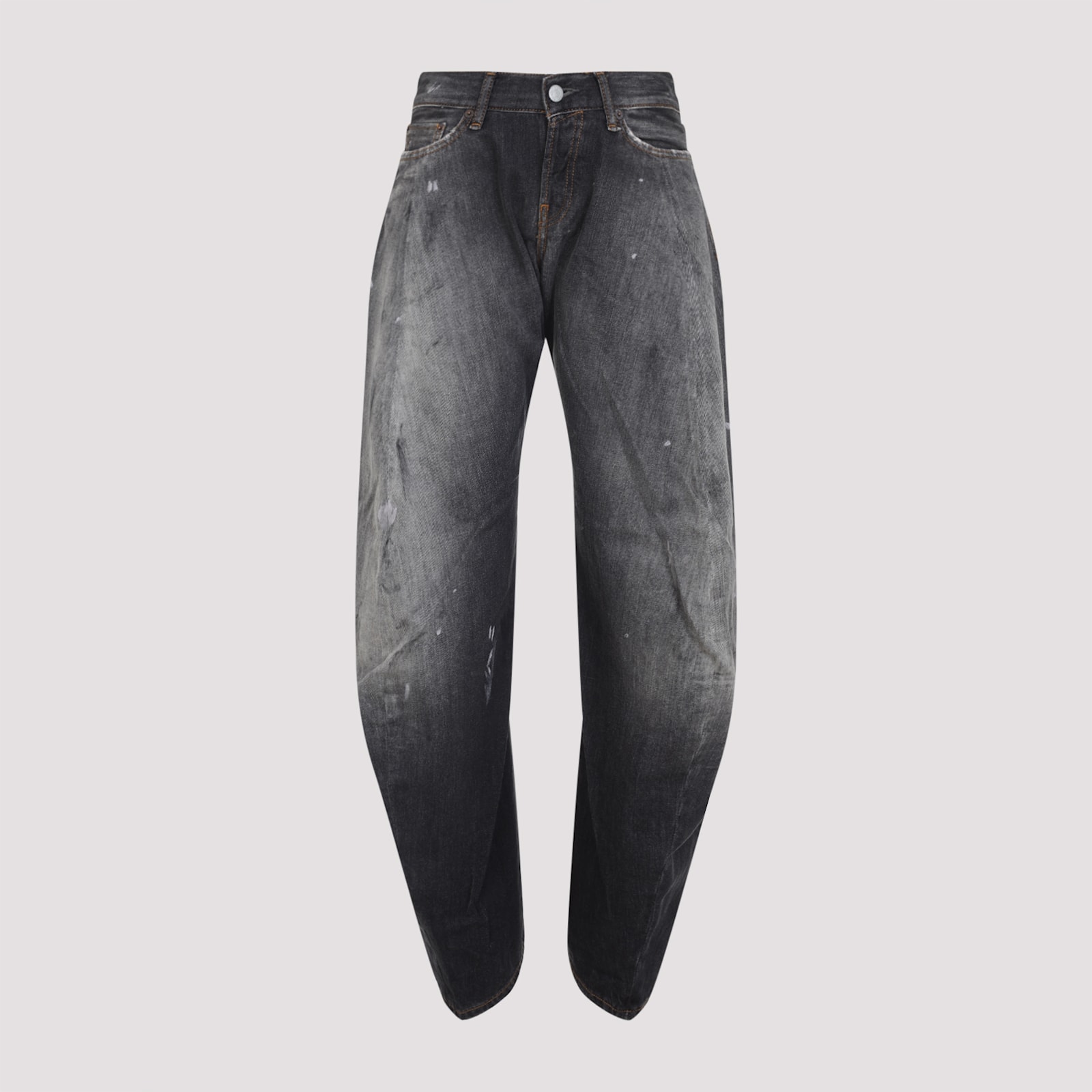 Acne Studios 2006f Distressed Wide-leg Jeans In Black