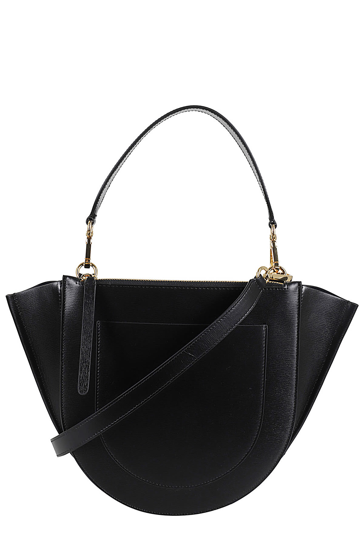 Shop Wandler Hortensia Bag Medium In Black Fiber