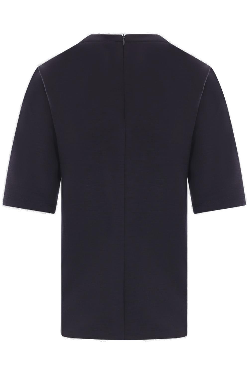 Max Mara Zip Detailed Crewneck T-shirt
