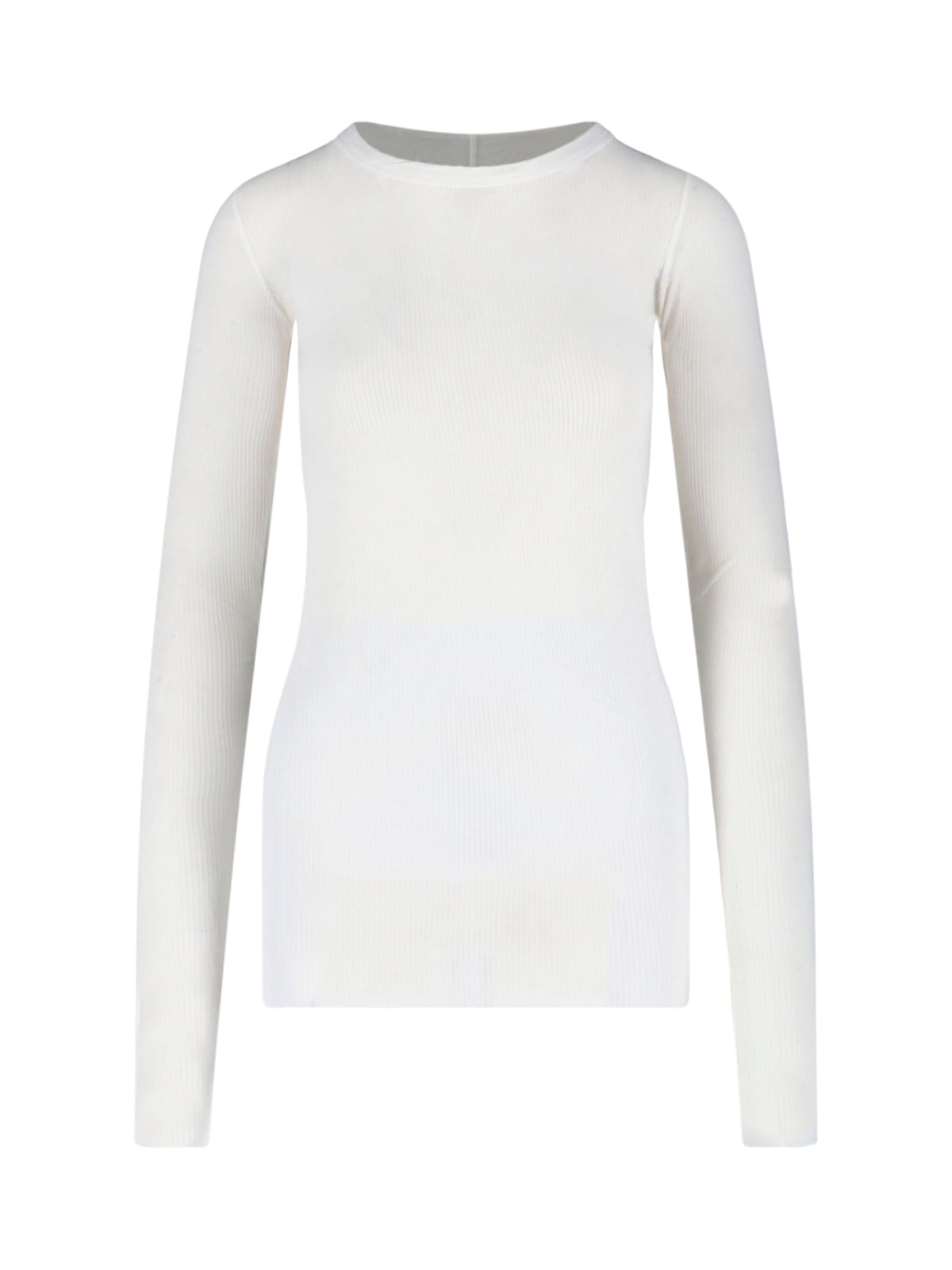 Rick Owens Viscose And Silk T-shirt In White