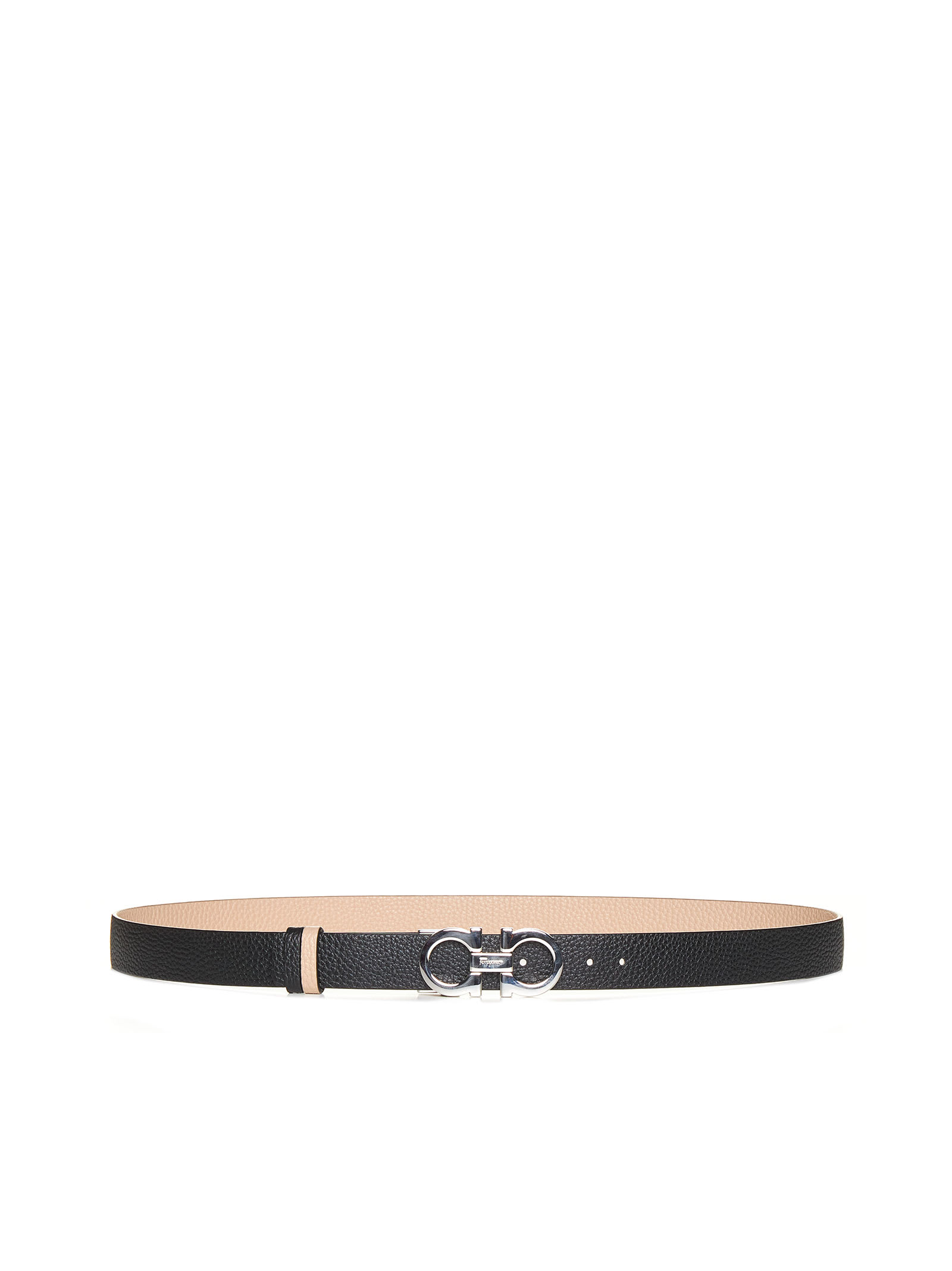 Ferragamo Cappuccino Leather Reversible Belt In Neutral
