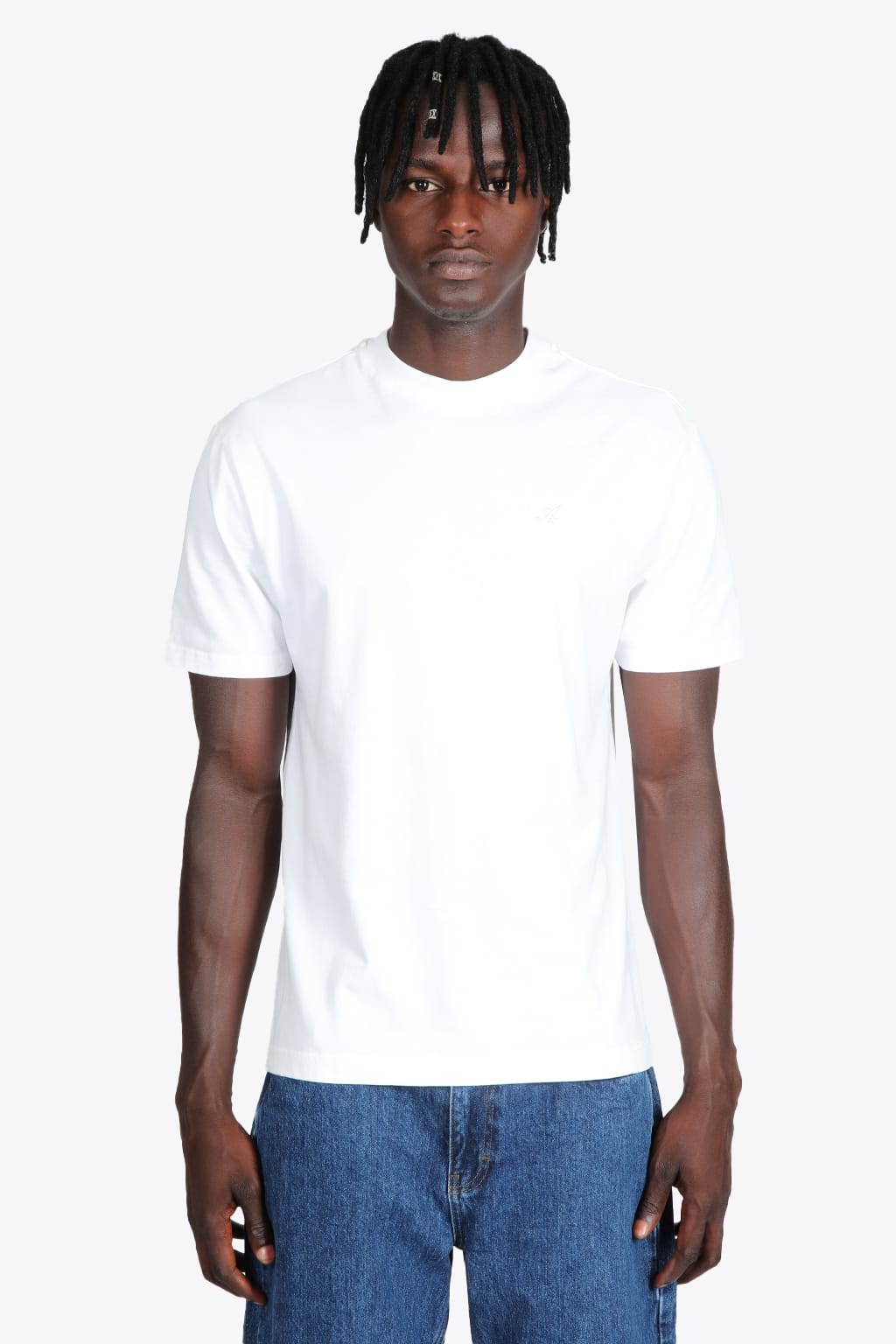 Axel Arigato Signature T-shirt White cotton t-shirt with chest embroidery - Signature t-shirt