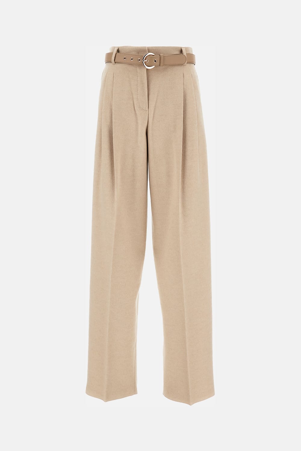 Max Mara Beige Paride Solid Pants In Neutral