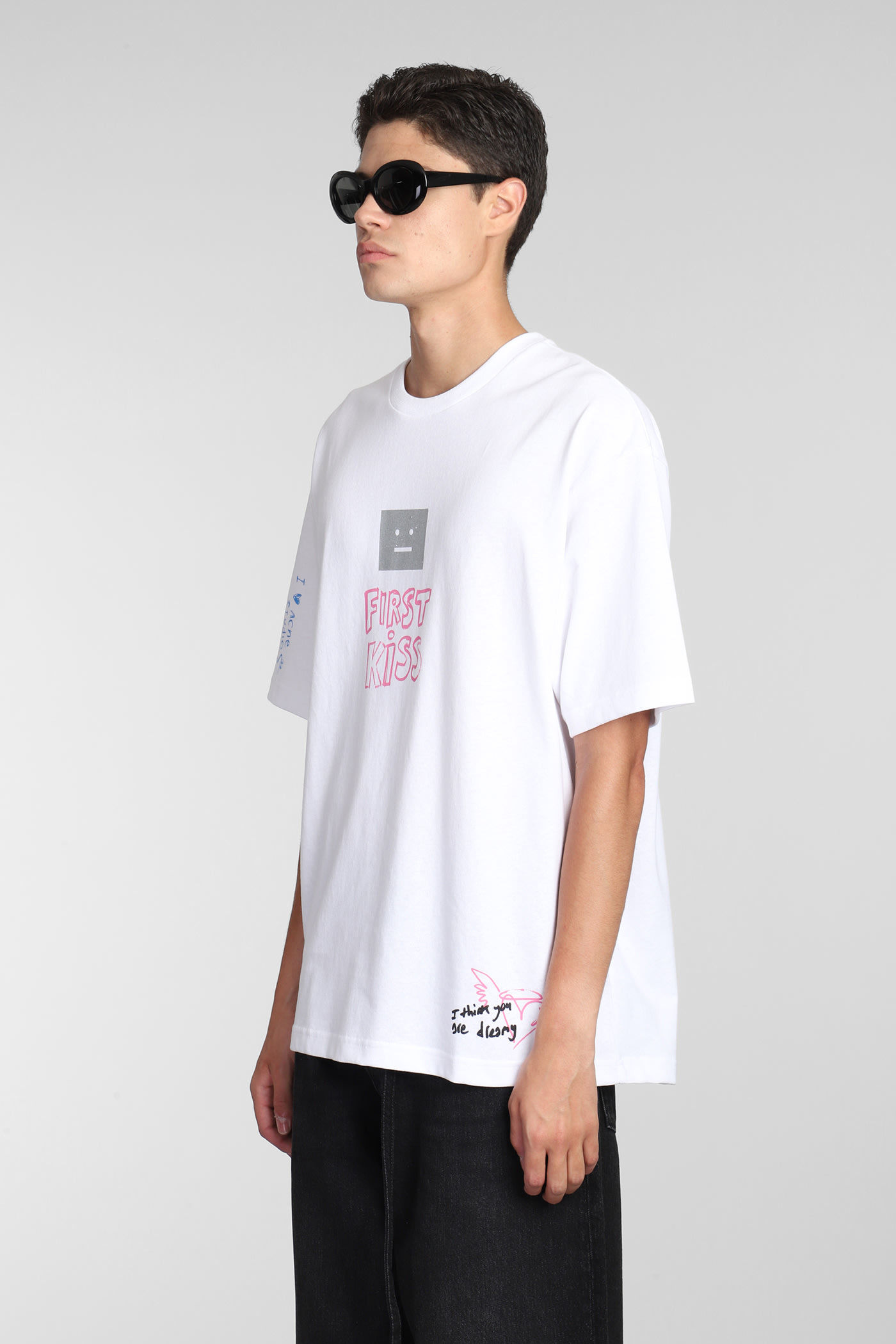 Shop Acne Studios T-shirt In White Cotton