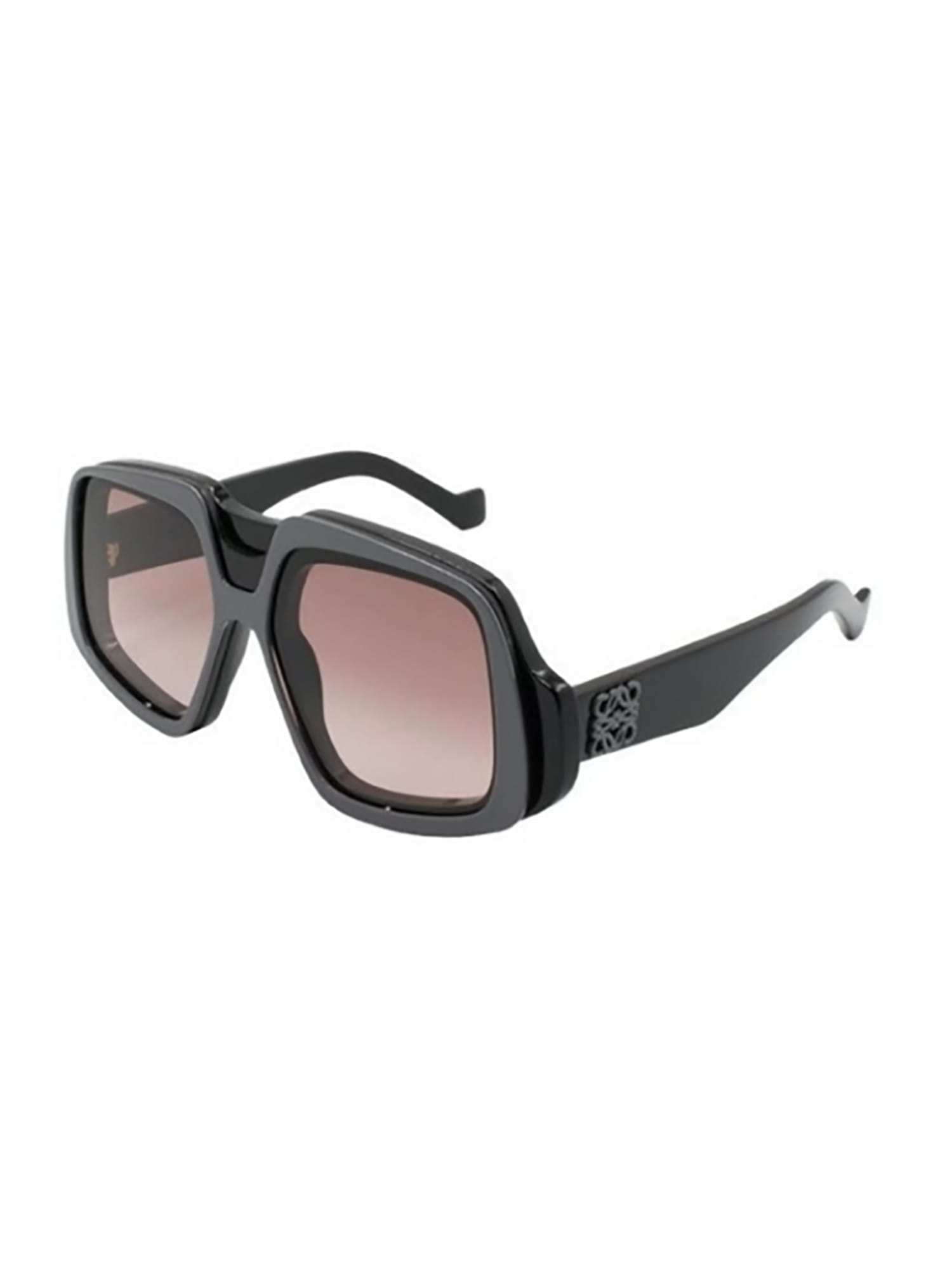 Loewe Anagram 61mm Gradient Geometric Sunglasses In Black