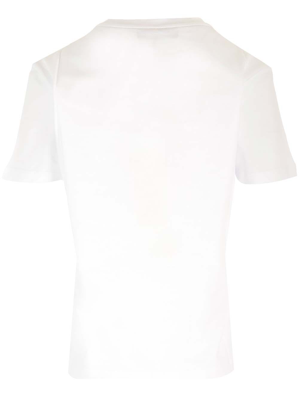 Shop Fendi Crochet Logo T-shirt In White