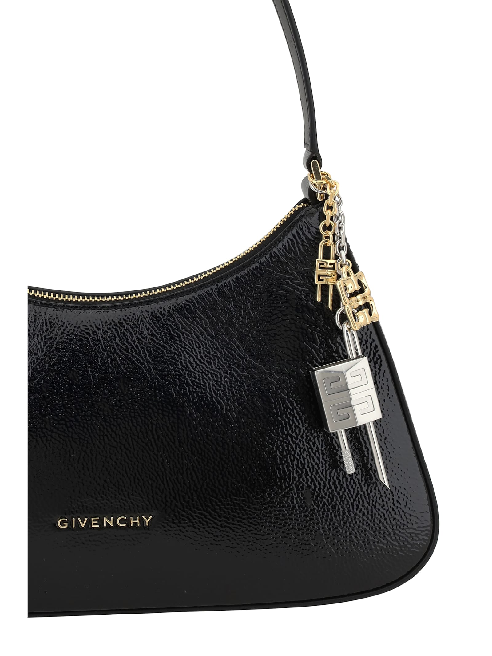 Givenchy Small Lucky Lock Shoulder Bag In Black