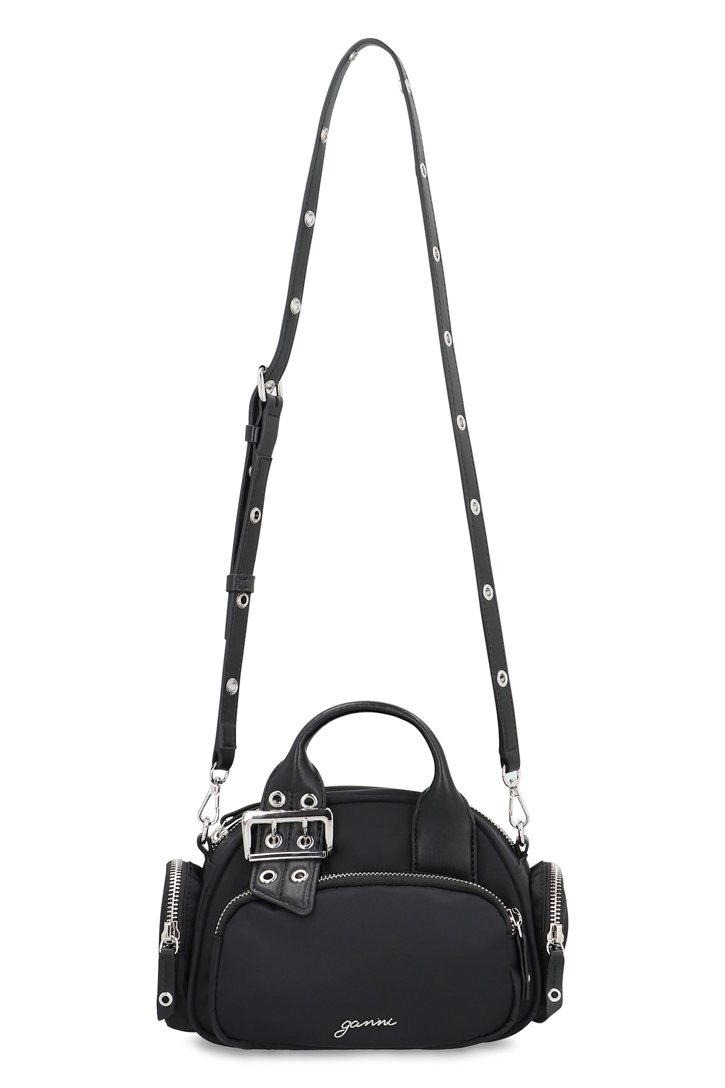 Ganni "polochon" Bag In Black