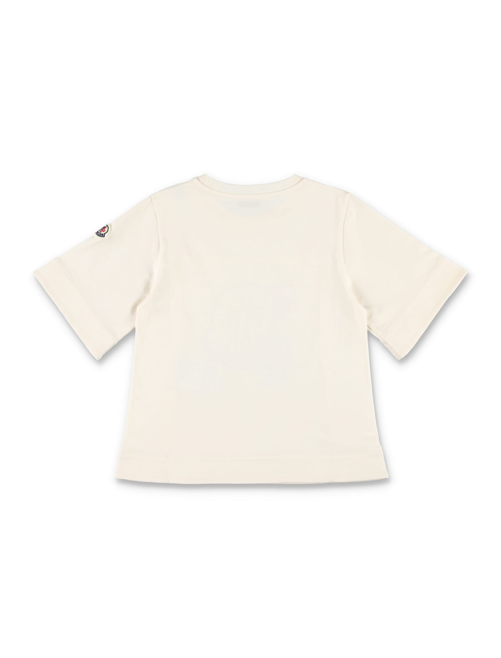 Moncler Kid - Teddy Bear Logo Motif Cotton T-shirt In White