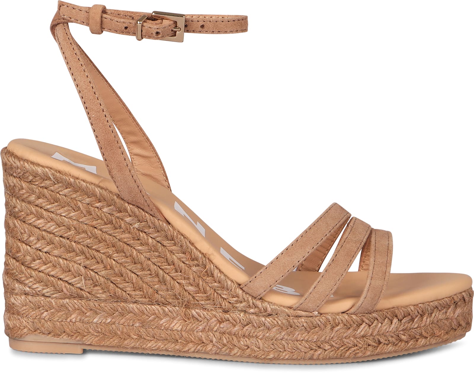 Manebi 100mm Hamptons Suede Espadrilles In Neutral