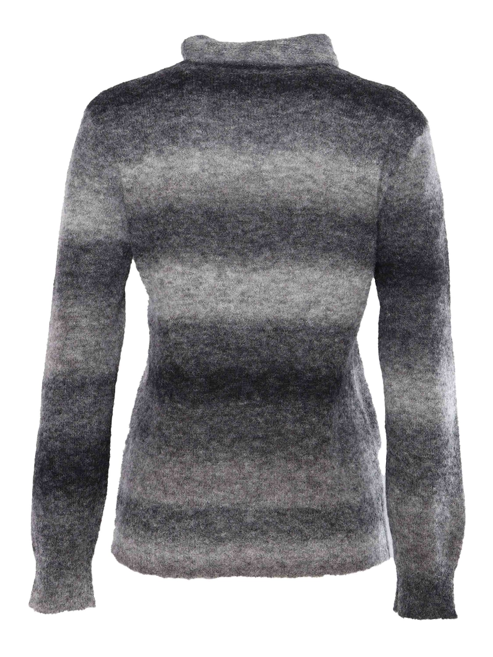 Shop Kangra Printed Effect Turtleneck Sweater In Black