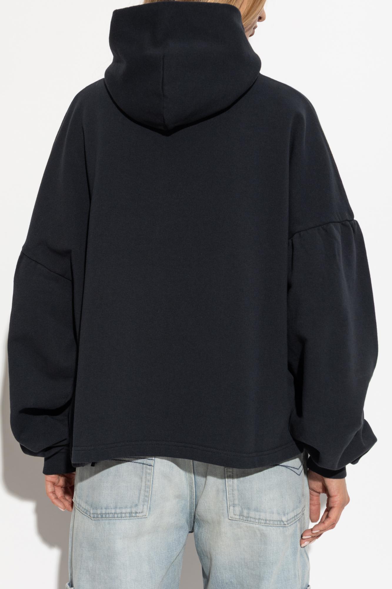 Balenciaga Cropped Hoodie Clothing In Black