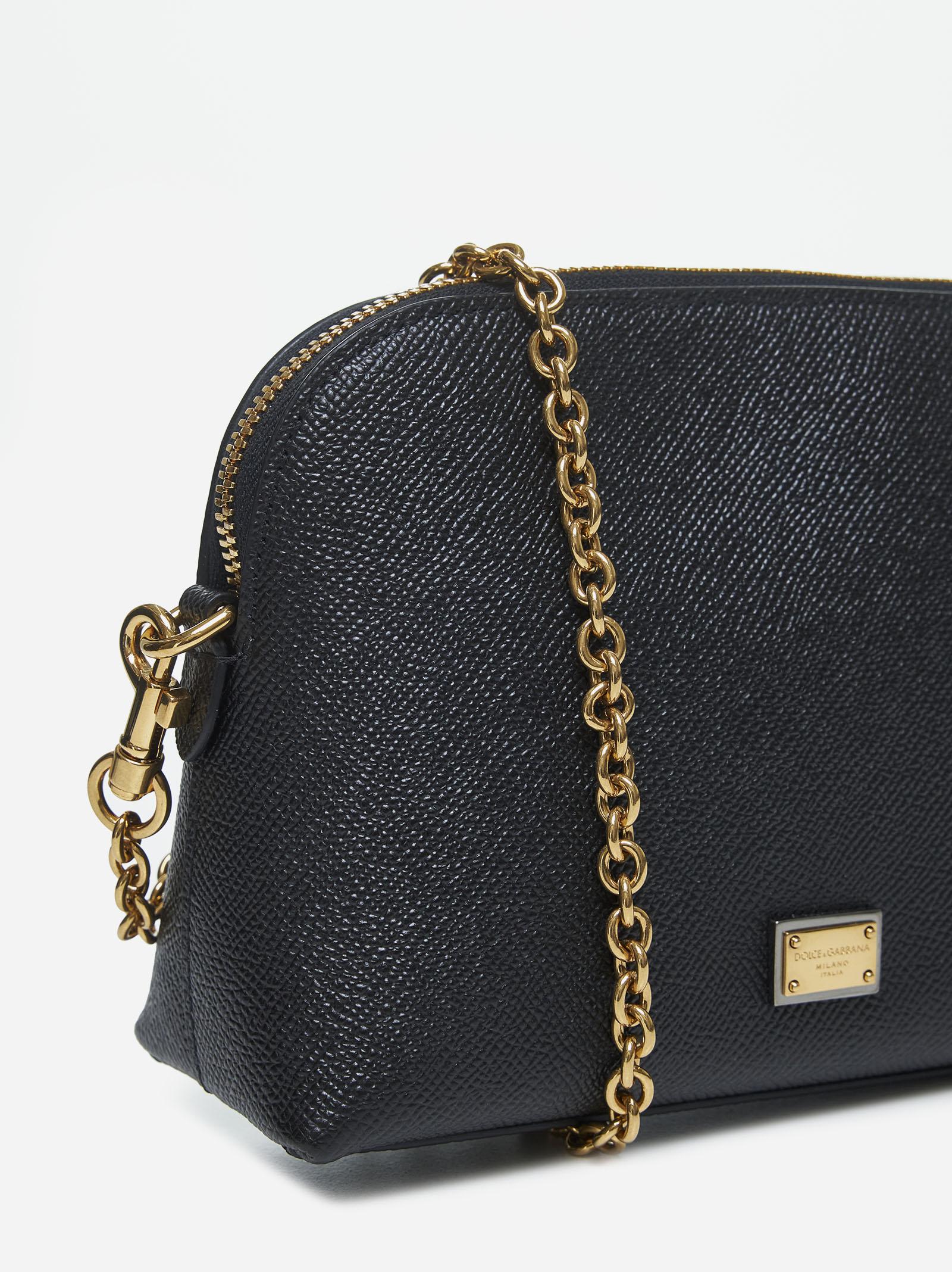 Dolce & Gabbana Black Mini Bag With Shoulder Strap In Black