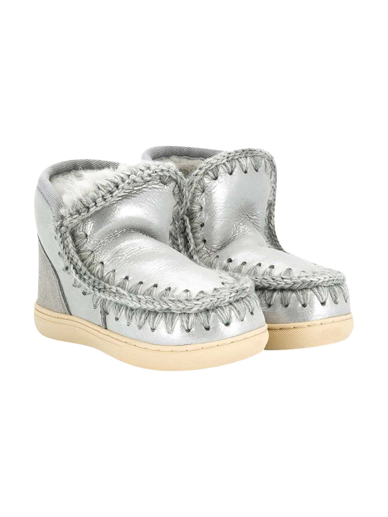 Mou Silver Ankle Boots
