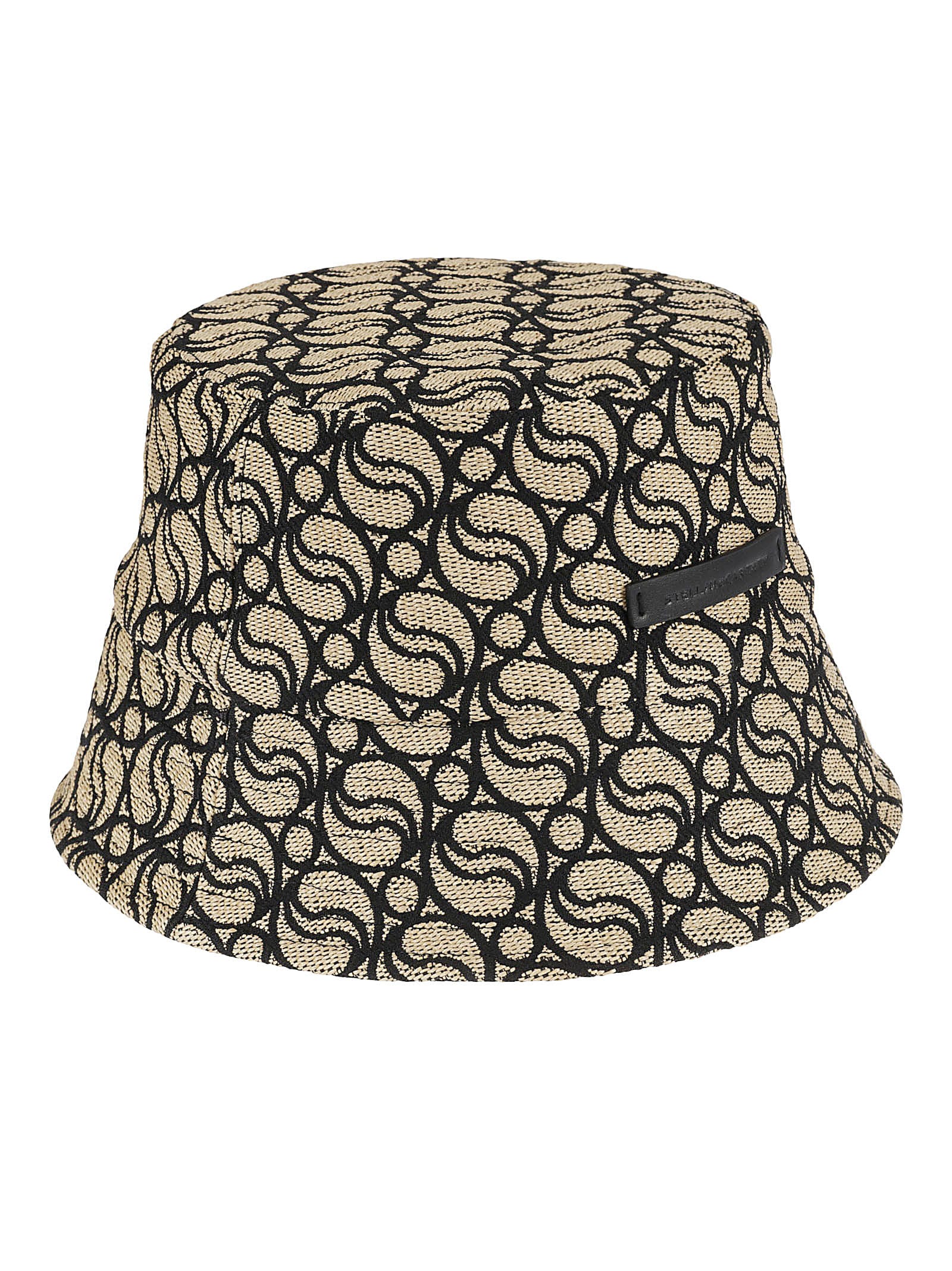 Stella Mccartney Logo Patch Bucket Hat In Natural