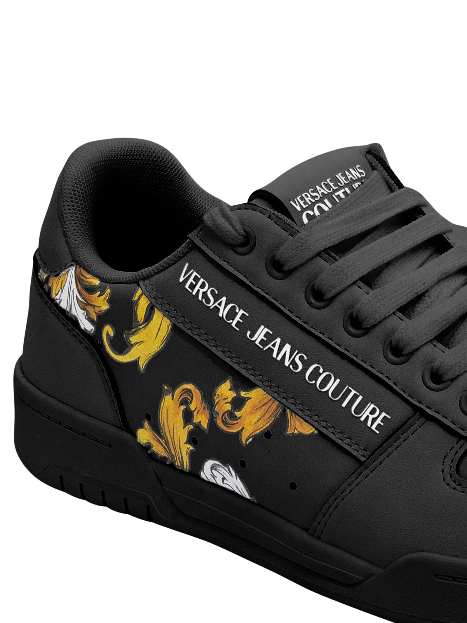 Shop Versace Jeans Couture Sneakers In Black