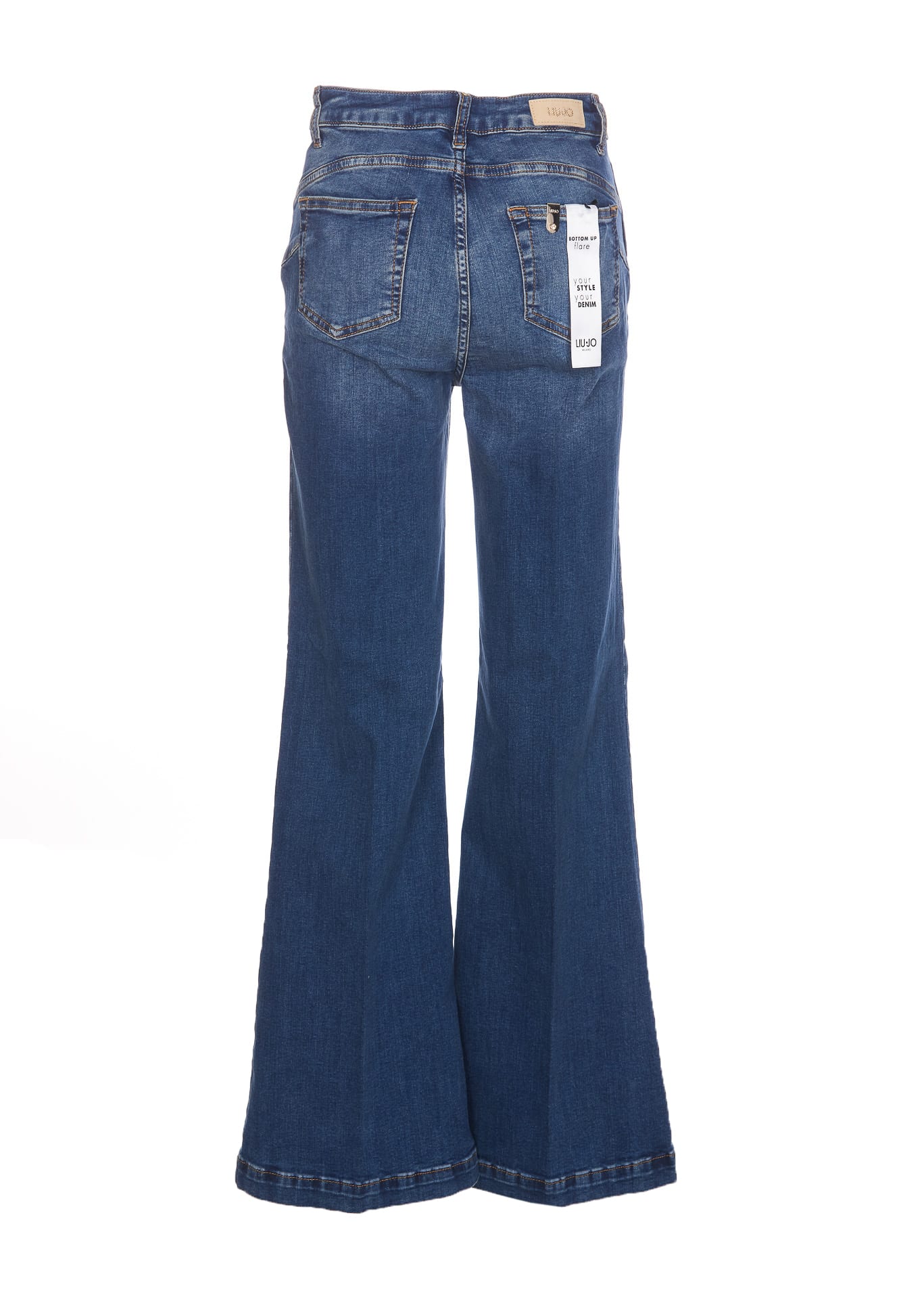 Shop Liu •jo Flare Jeans In Blue