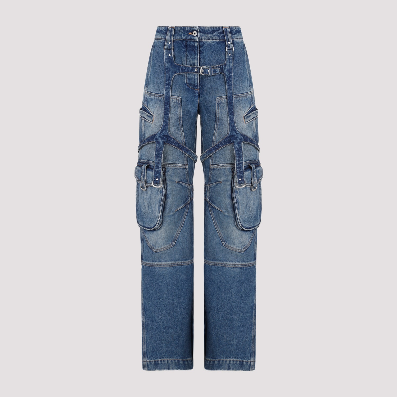 Shop Off-white Cargo Over Pants In Blue