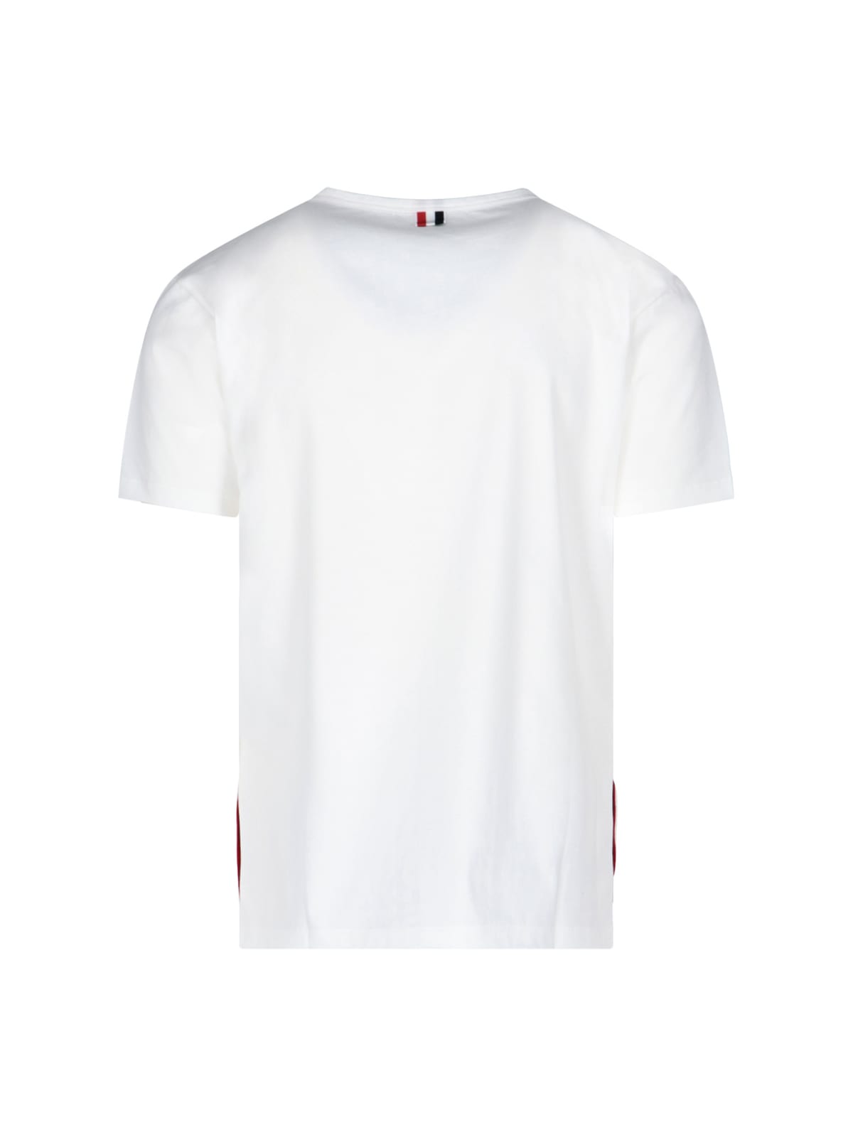 Shop Thom Browne Tricolor Pocket T-shirt In White