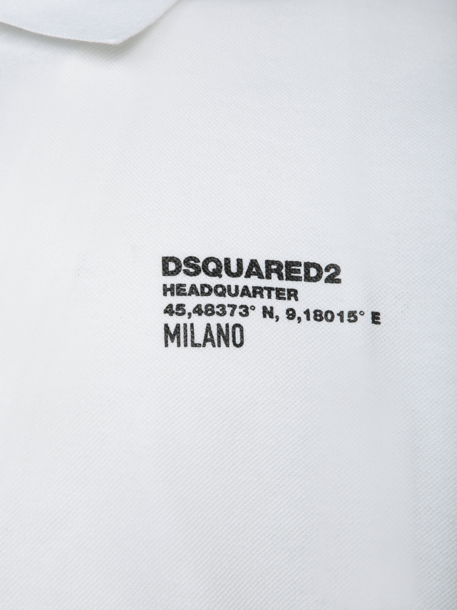 Shop Dsquared2 Cotton White Polo Shirt