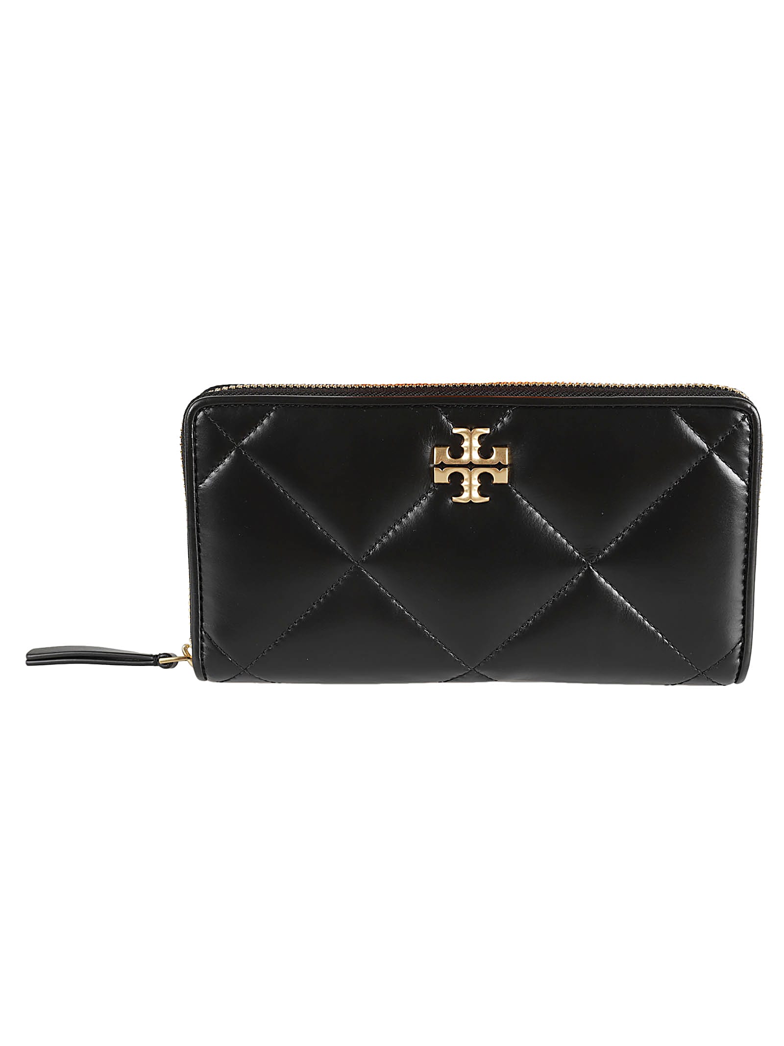 Shop Tory Burch Kira Diamond Quilt Continental Wallet In Black