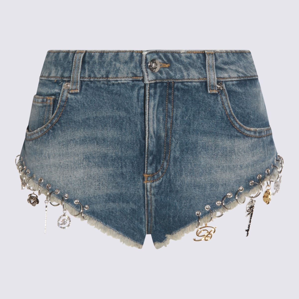 Blue Denim Mini Shorts