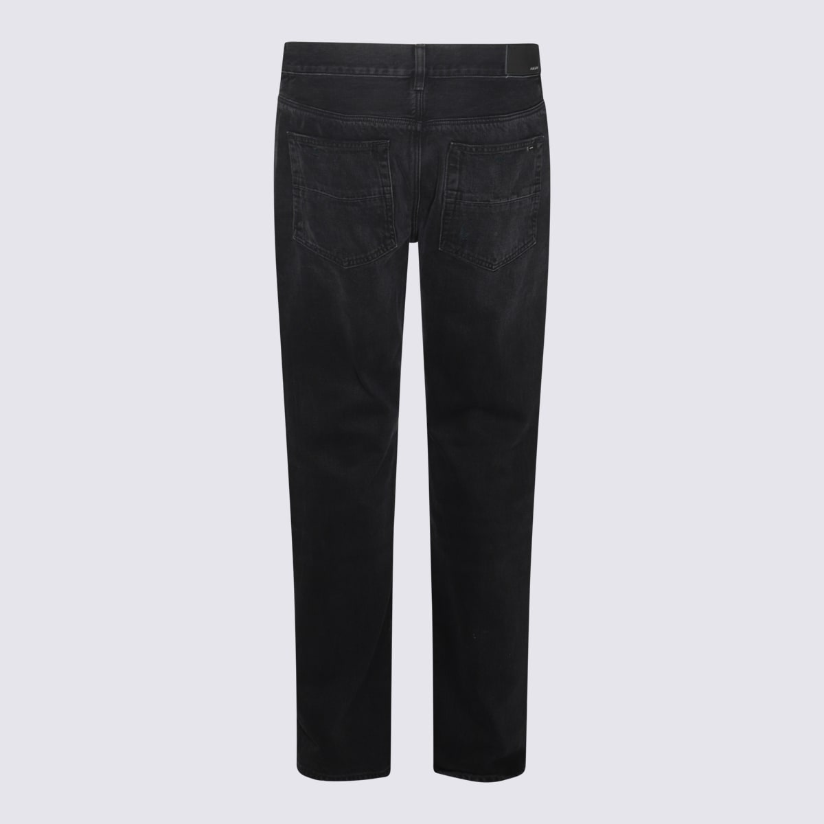 Shop Amiri Black Cotton Denim Jeans