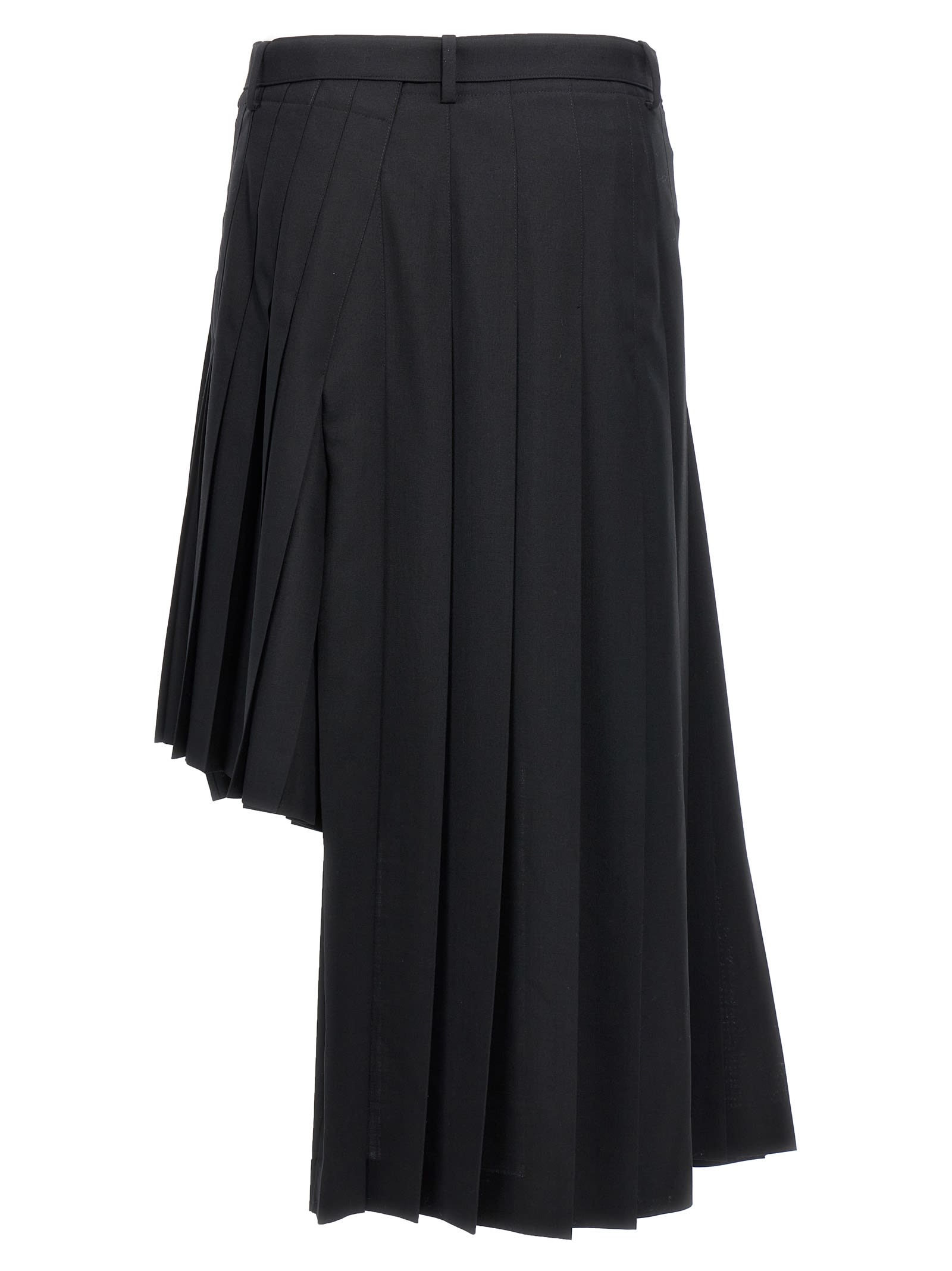 Shop Sacai Suiting Skirt In Black