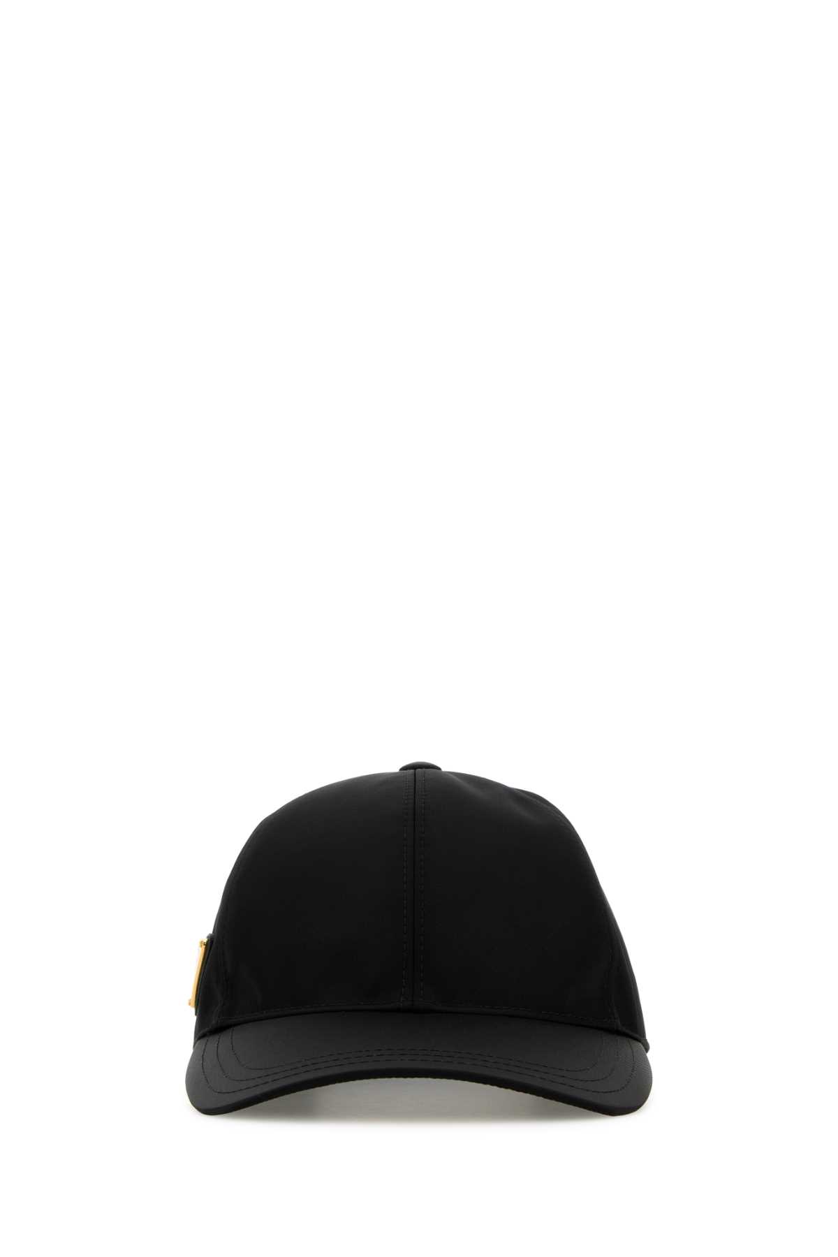 PRADA BLACK NYLON BASEBALL CAP 