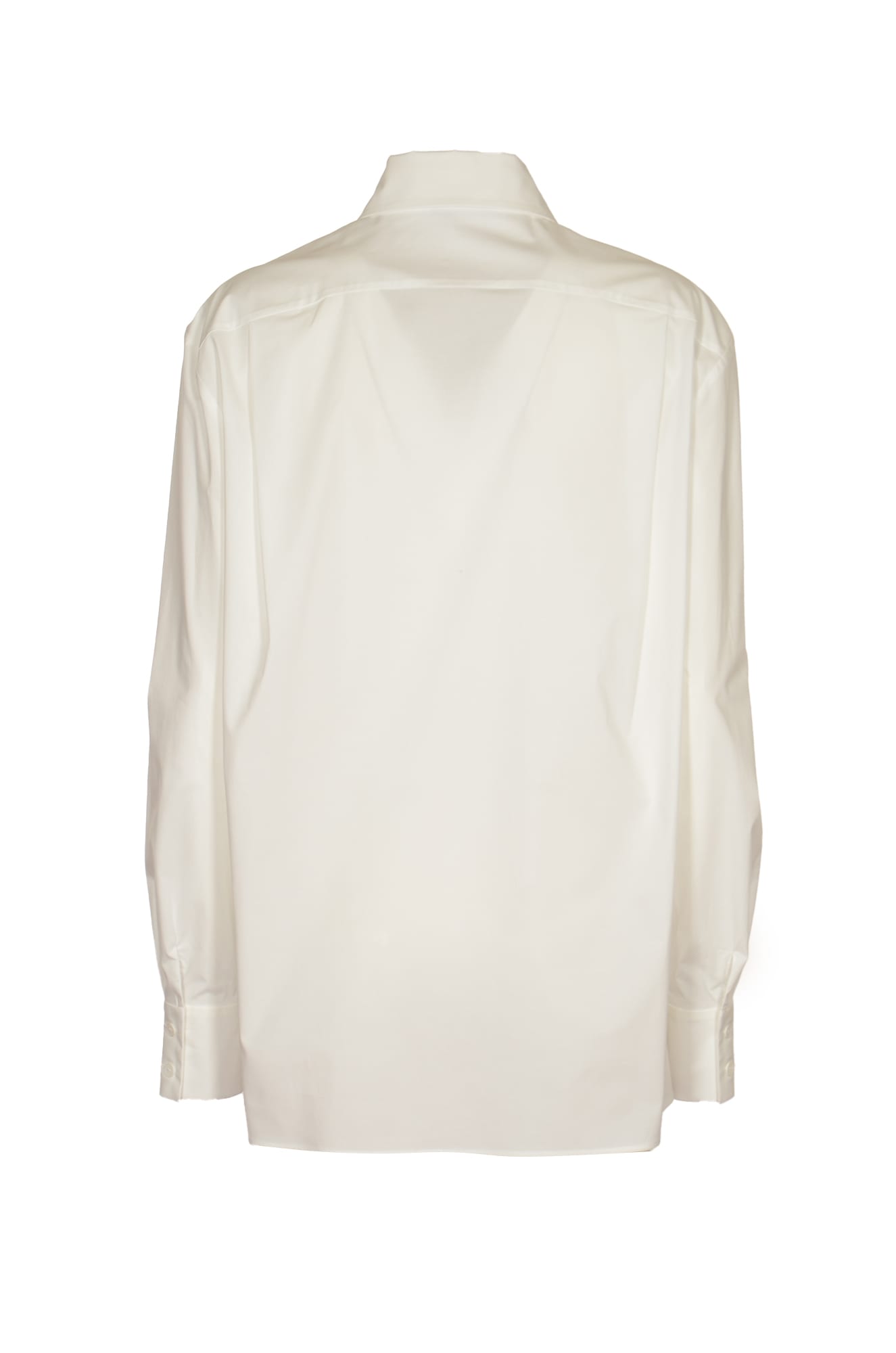 Shop Alberta Ferretti Regular Plain Shirt In White