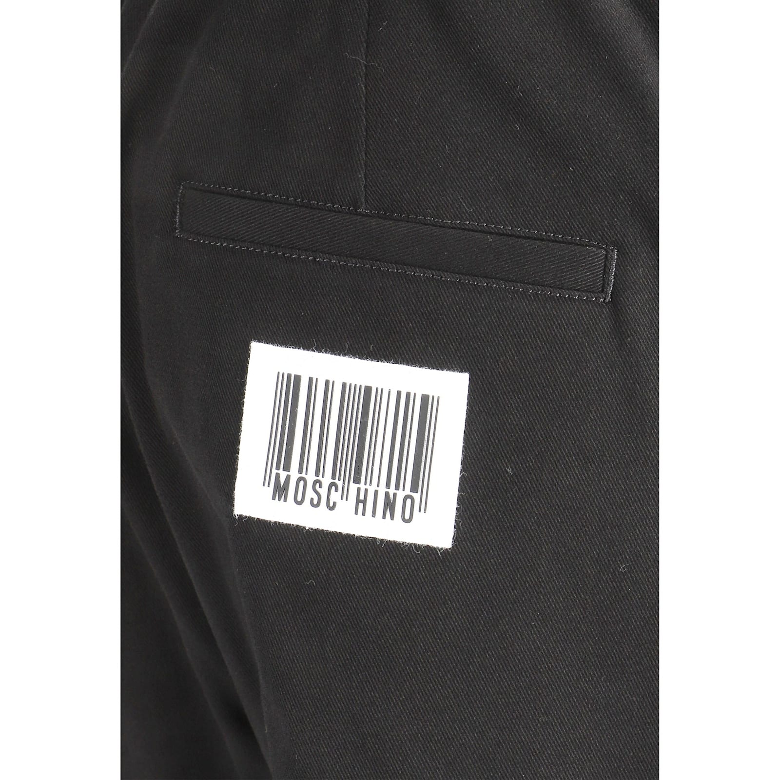 Moschino Black Joggers With Drawstring Waist And Iconic Monogram In Black