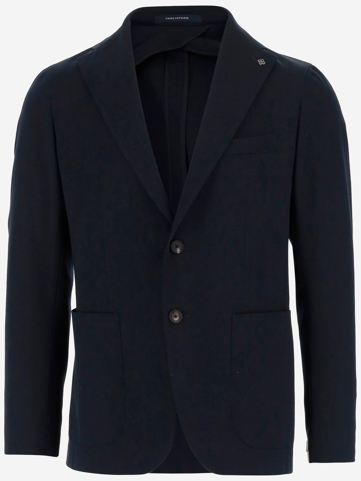 Shop Tagliatore Stretch Cotton Jacket