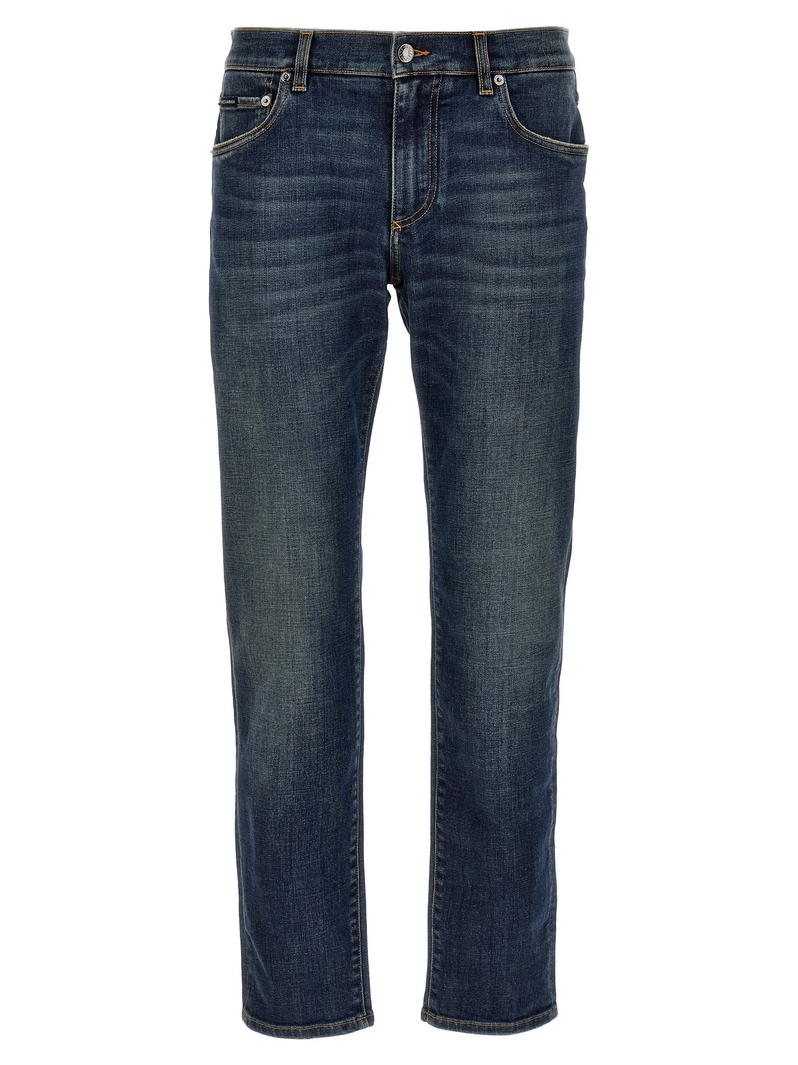 Shop Dolce & Gabbana Dg Essential Jeans In Blue