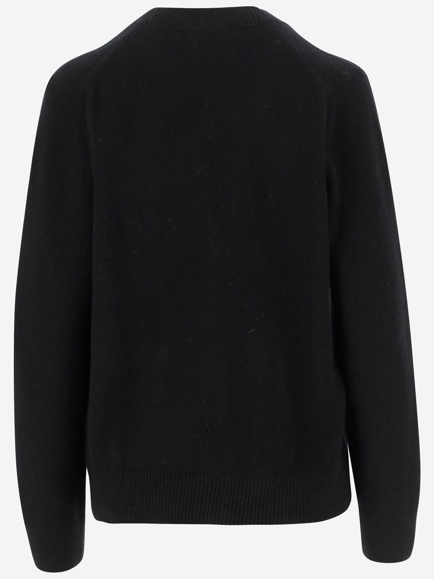 Shop Maison Kitsuné Wool Cardigan With Fox Patch In Black