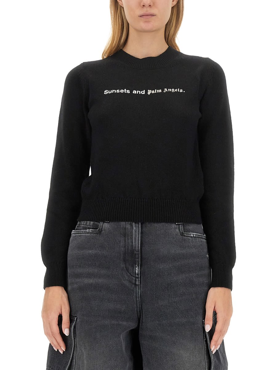 Shop Palm Angels Sunsets Sweater In Black
