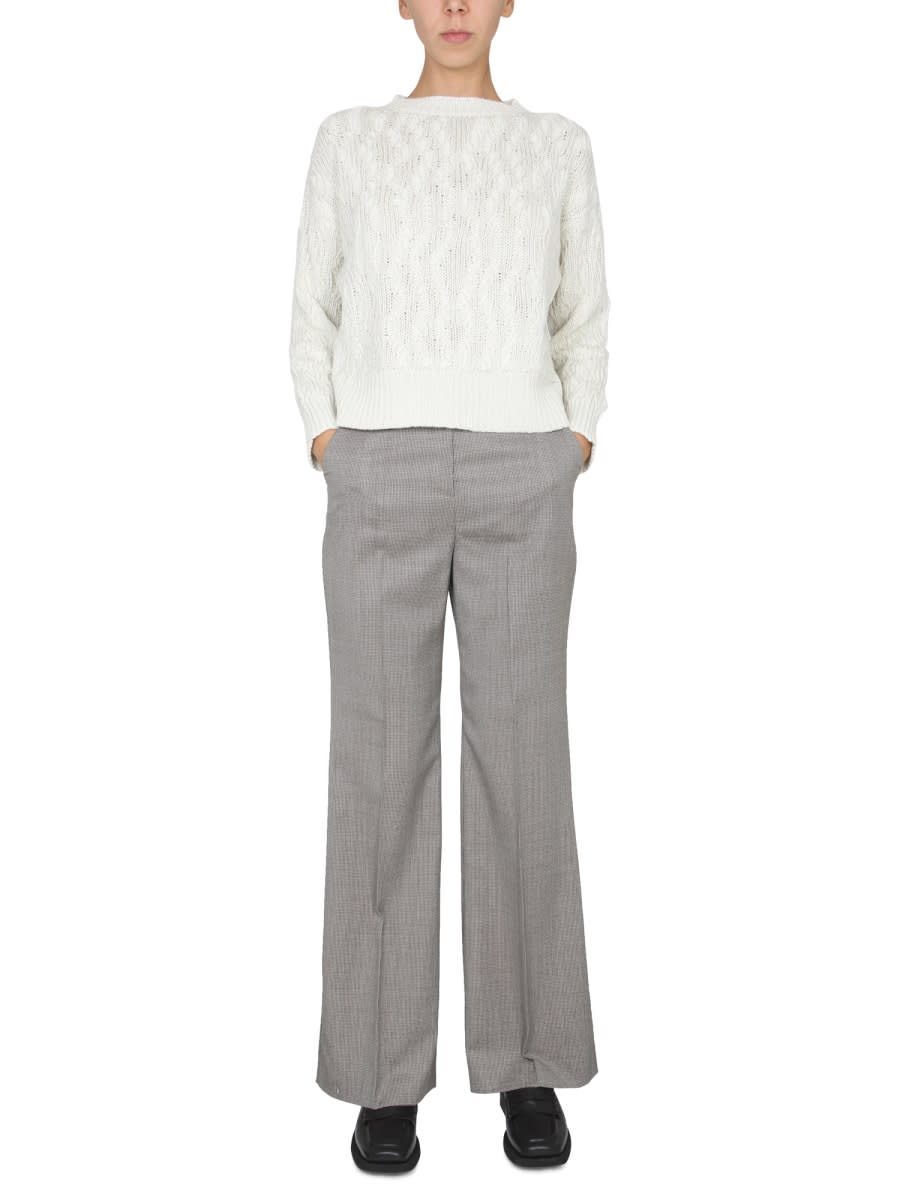 Shop Fabiana Filippi Micro Houndstooth Pants In Brown