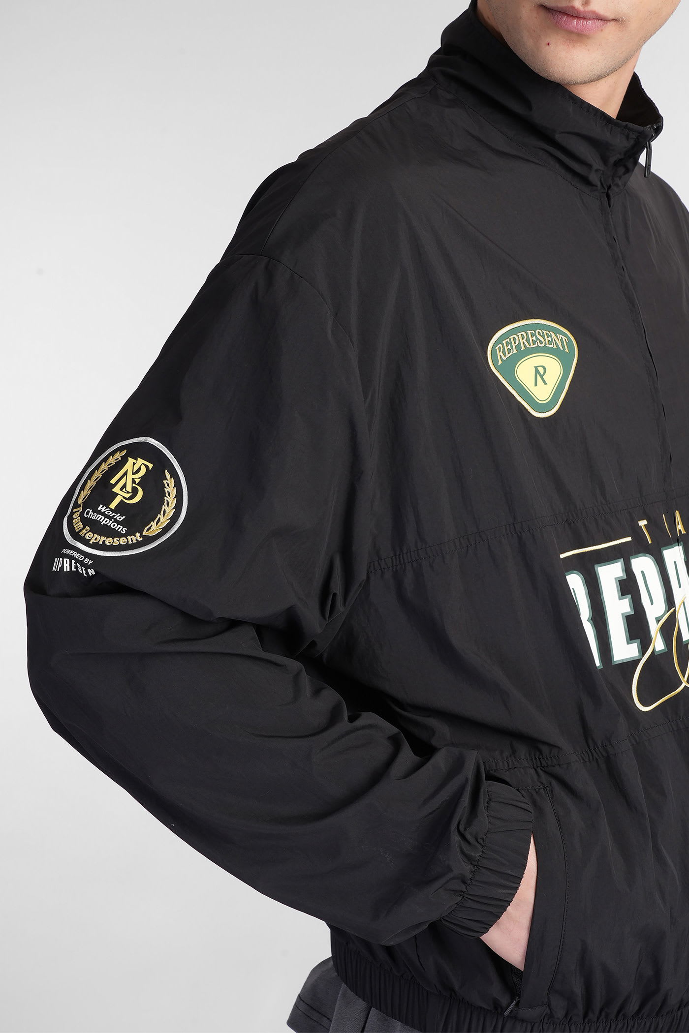 Represent Casual Jacket In Black Nylon