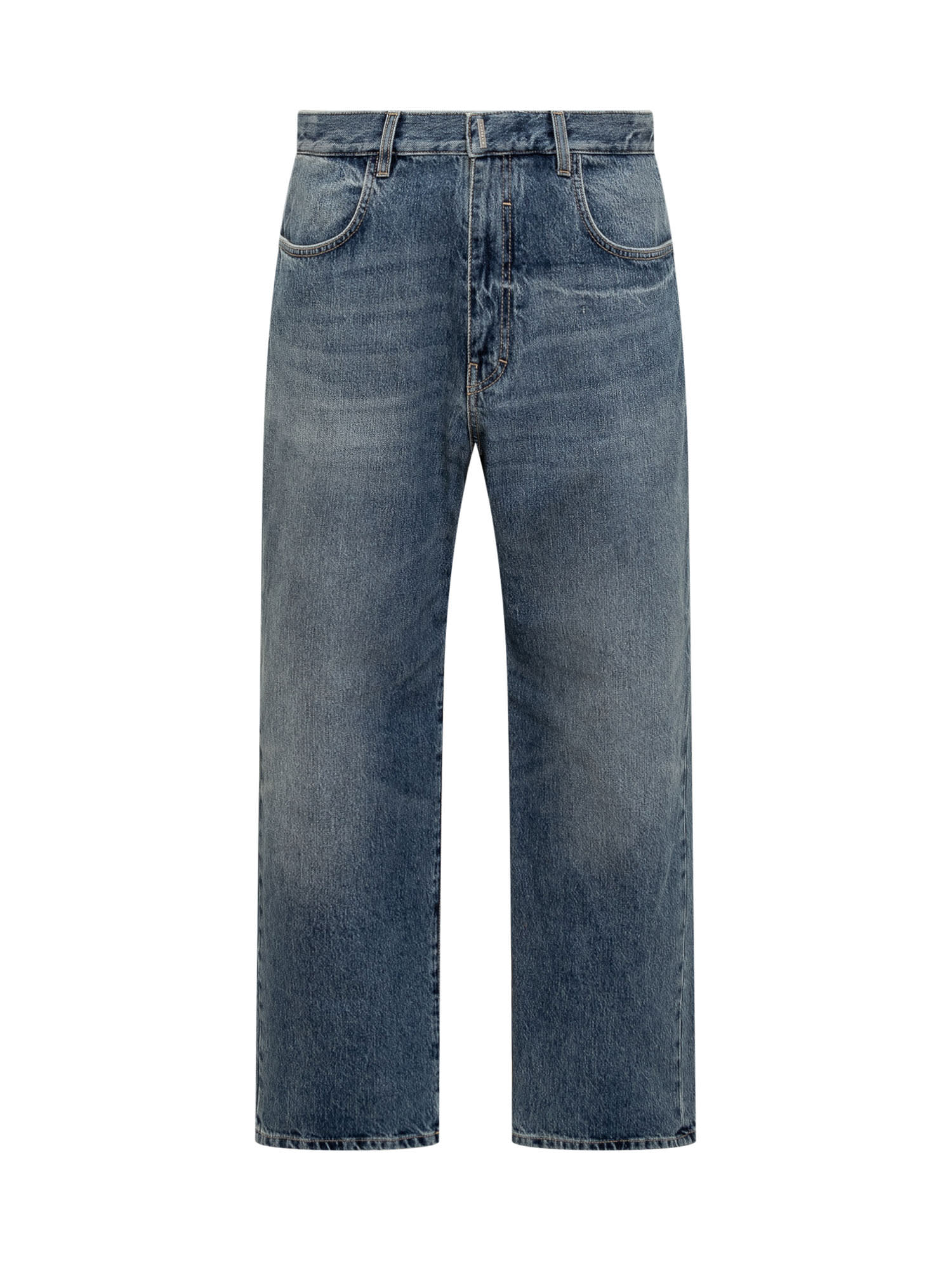 Shop Givenchy Jeans With 4g Logo In Indigo Blue