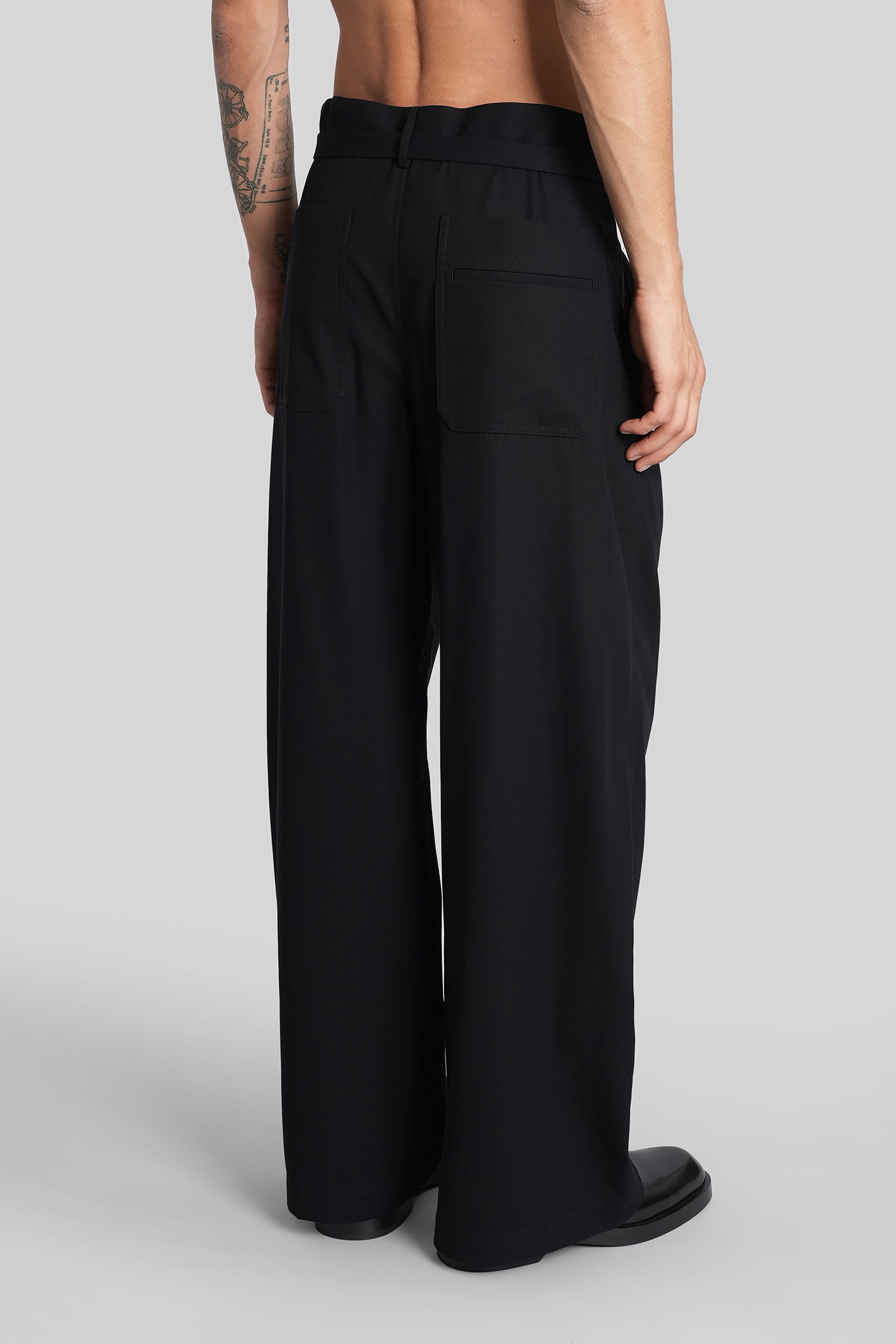 Ann Demeulemeester Norulf Pants In Black Cotton In Black