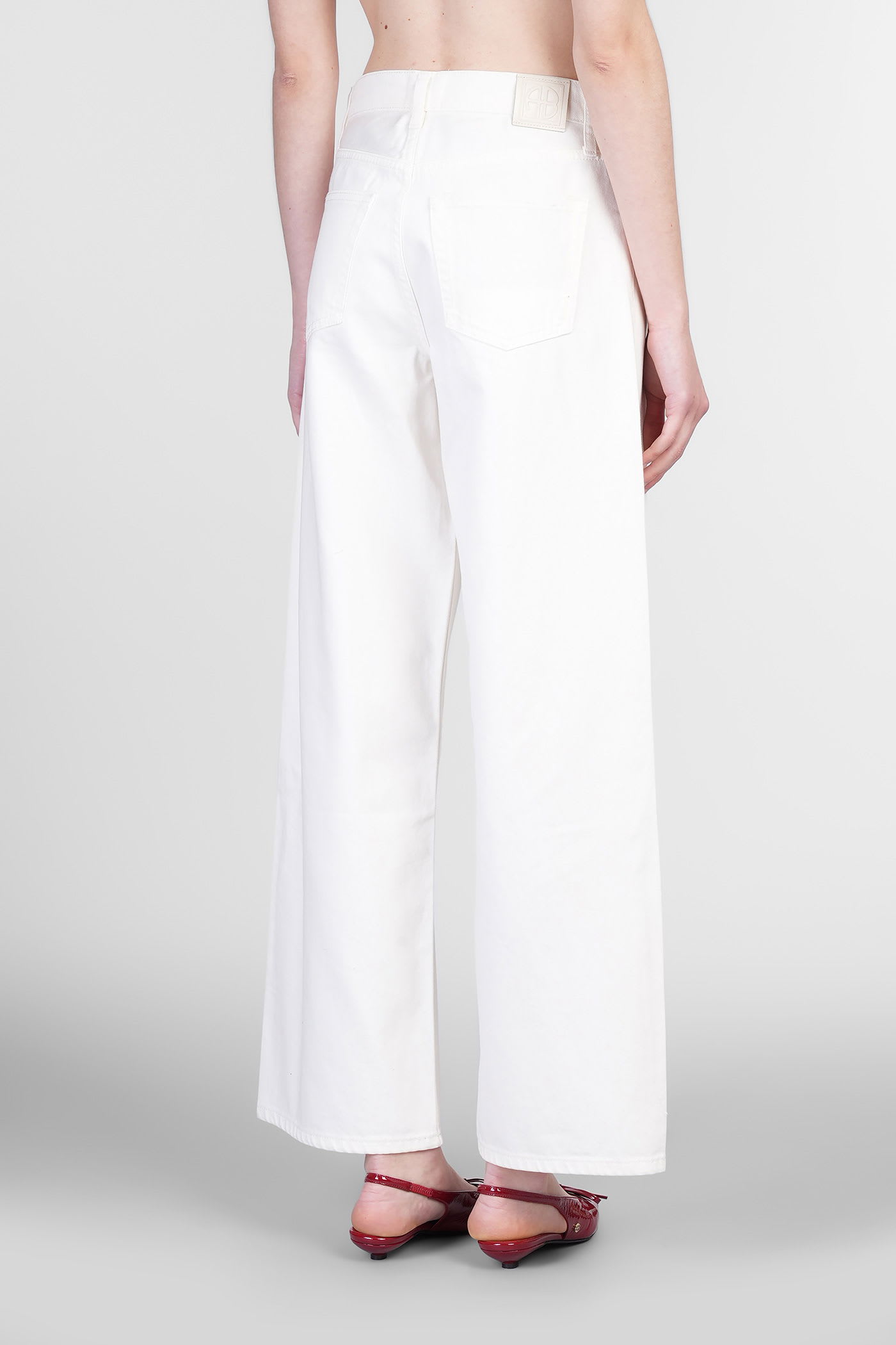 ANINE BING MANON JEANS IN BEIGE COTTON 