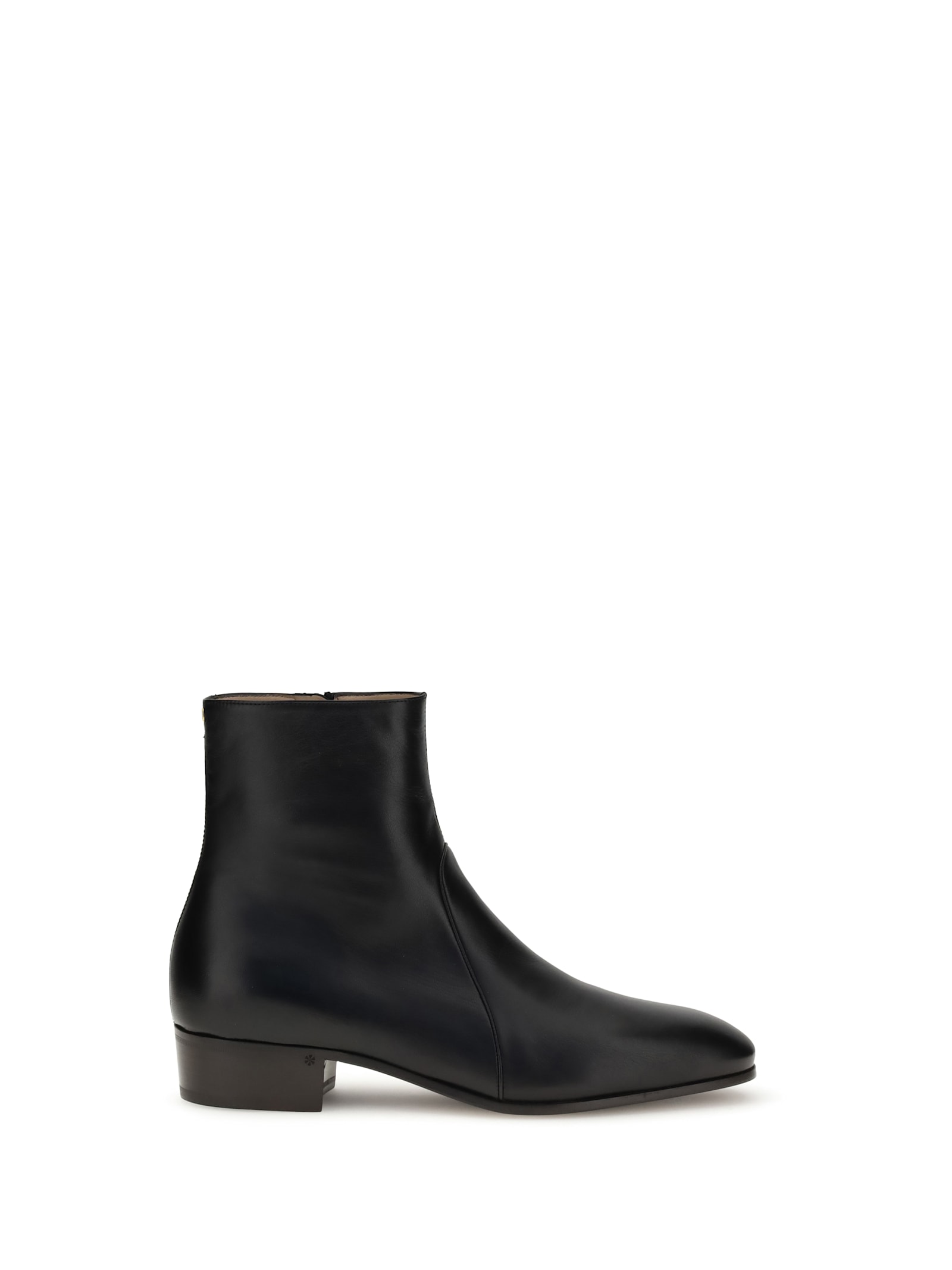 Valentino Garavani Pat Ankle Boots In Black