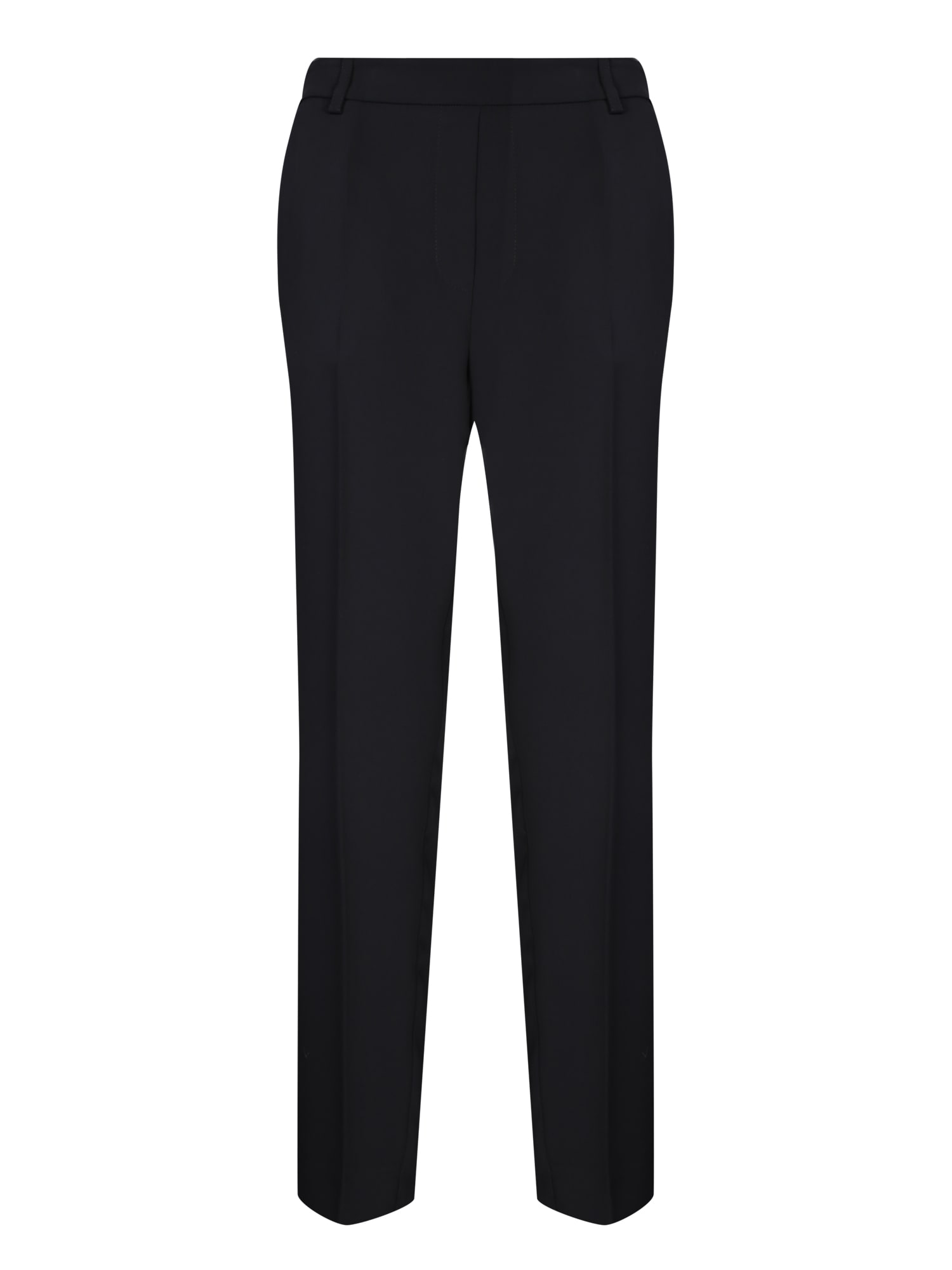 Shop Blanca Vita Fluid Cady Stretch Trousers In Black