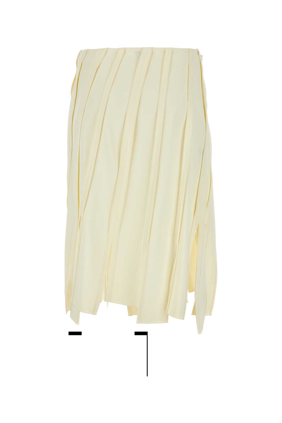 Shop Bottega Veneta Ivory Stretch Viscose Skirt In Burro