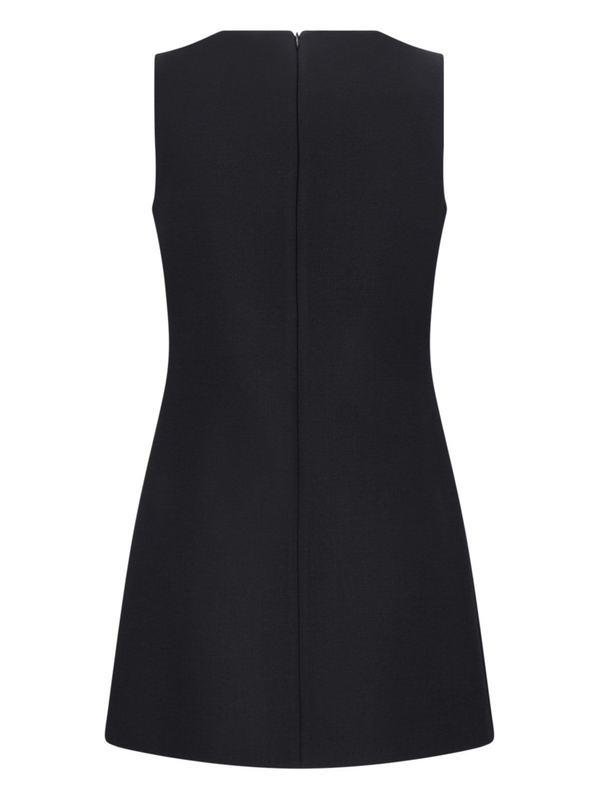 Shop P.a.r.o.s.h Flared Mini Dress In Nero